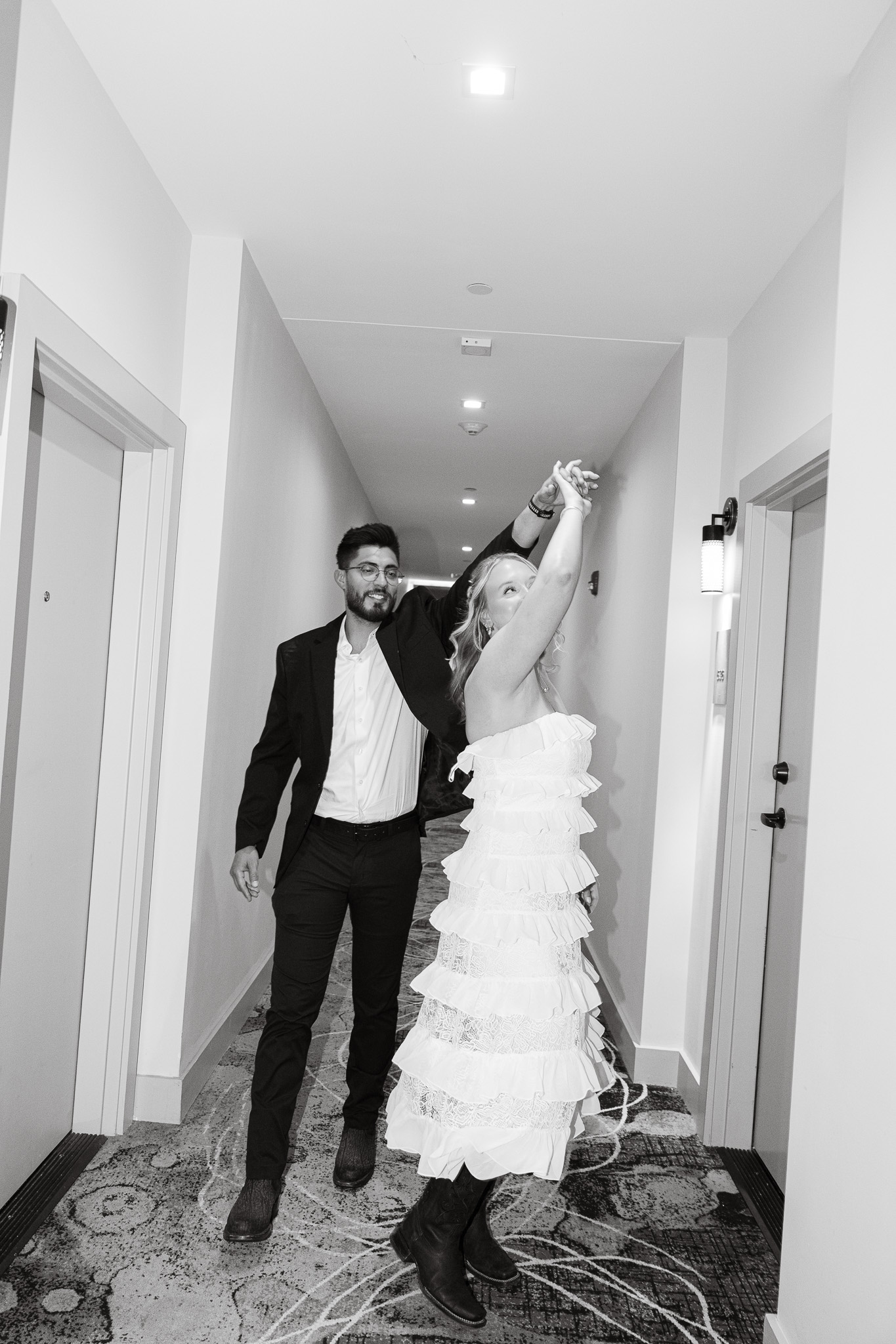 City hall wedding portrait