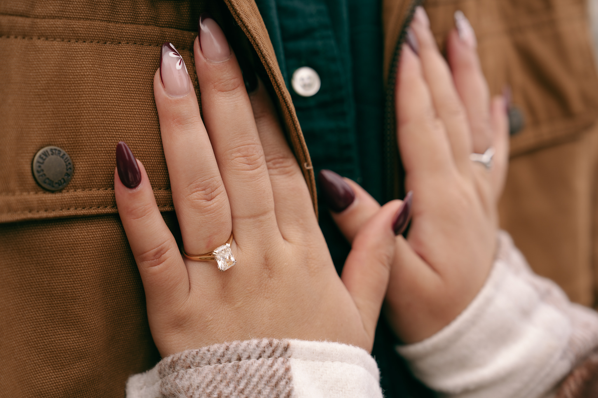 Romantic waterfront moment