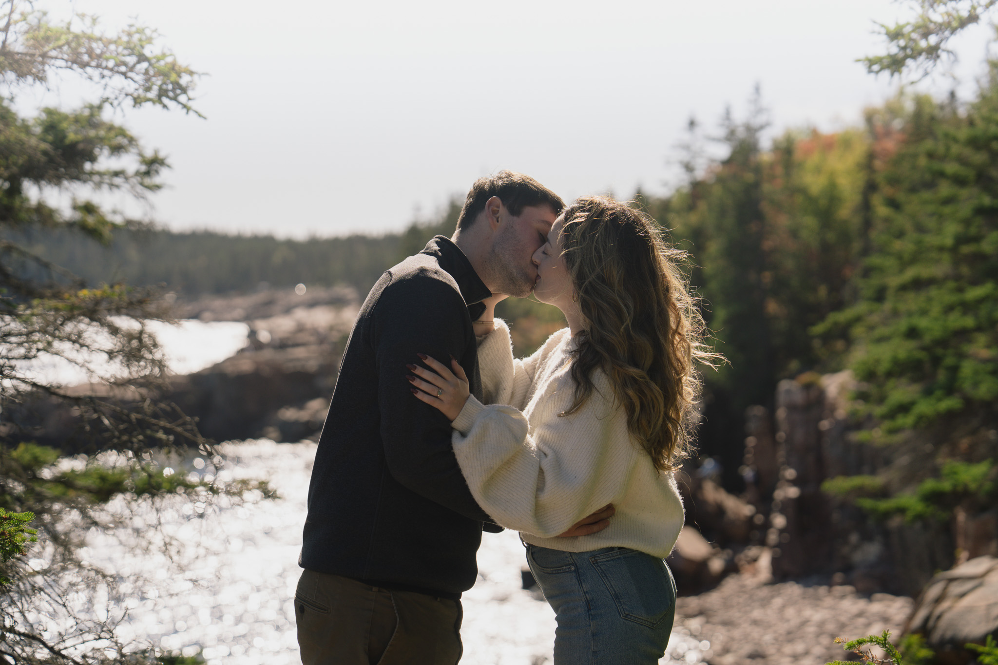 Intimate moment on the rocks
