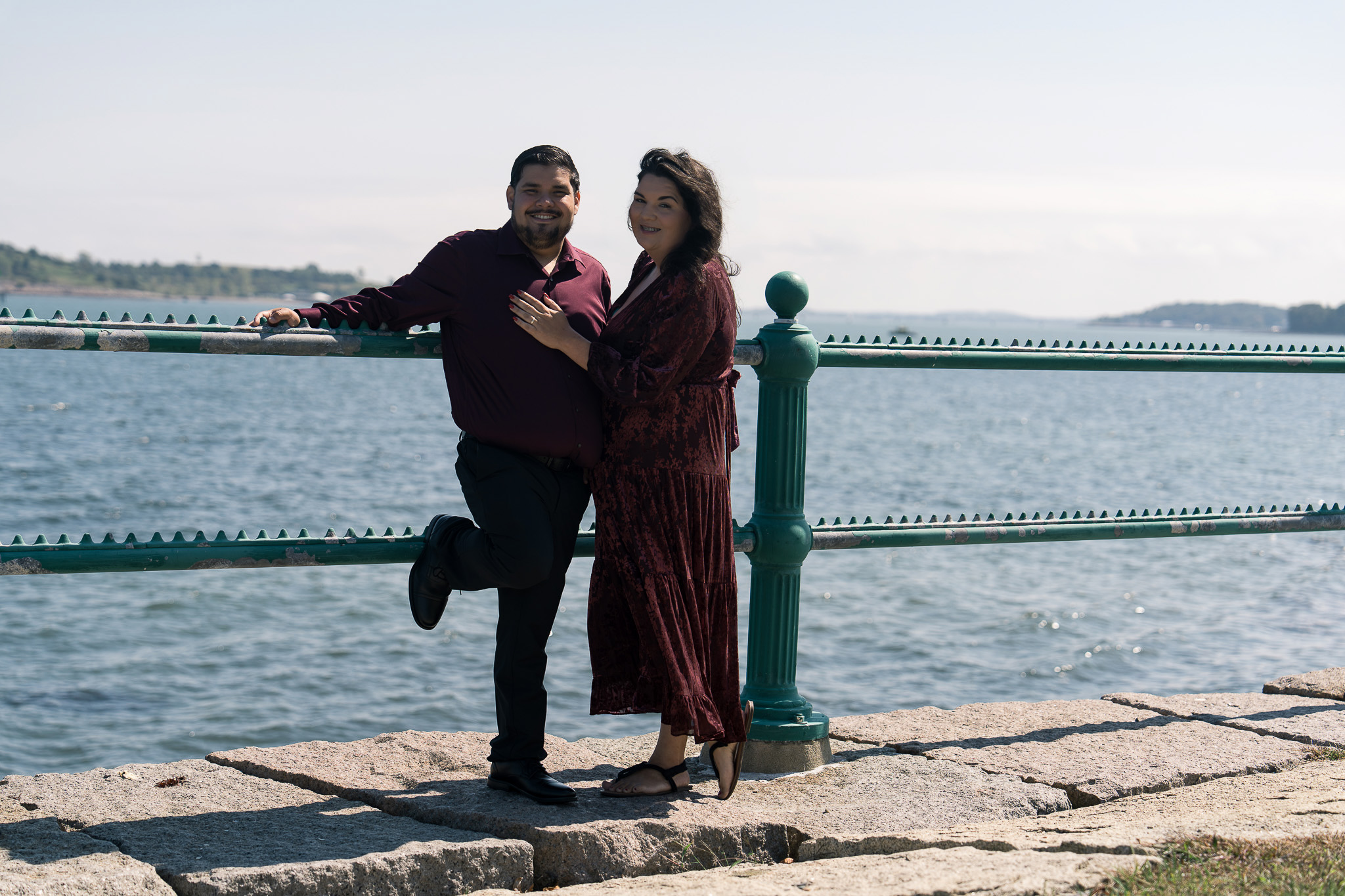 Walking along the waterfront