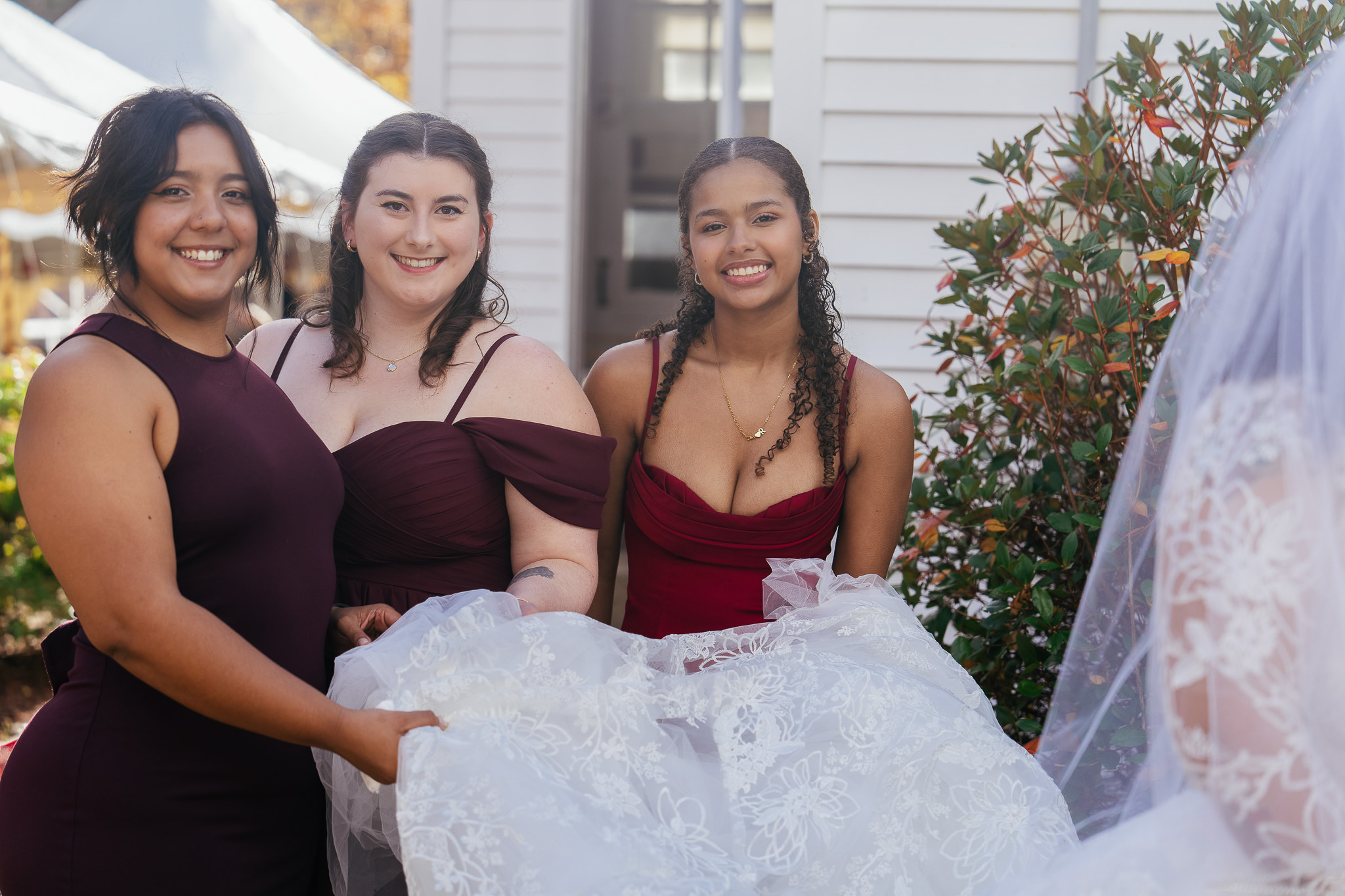 Celebrating as newlyweds