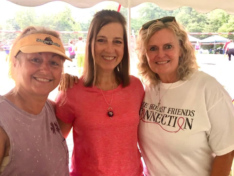 Friends from The Breast Friends Connection sharing a moment together