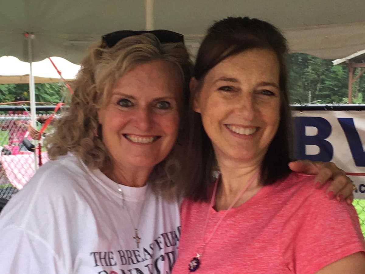 Friends from The Breast Friends Connection sharing a moment together