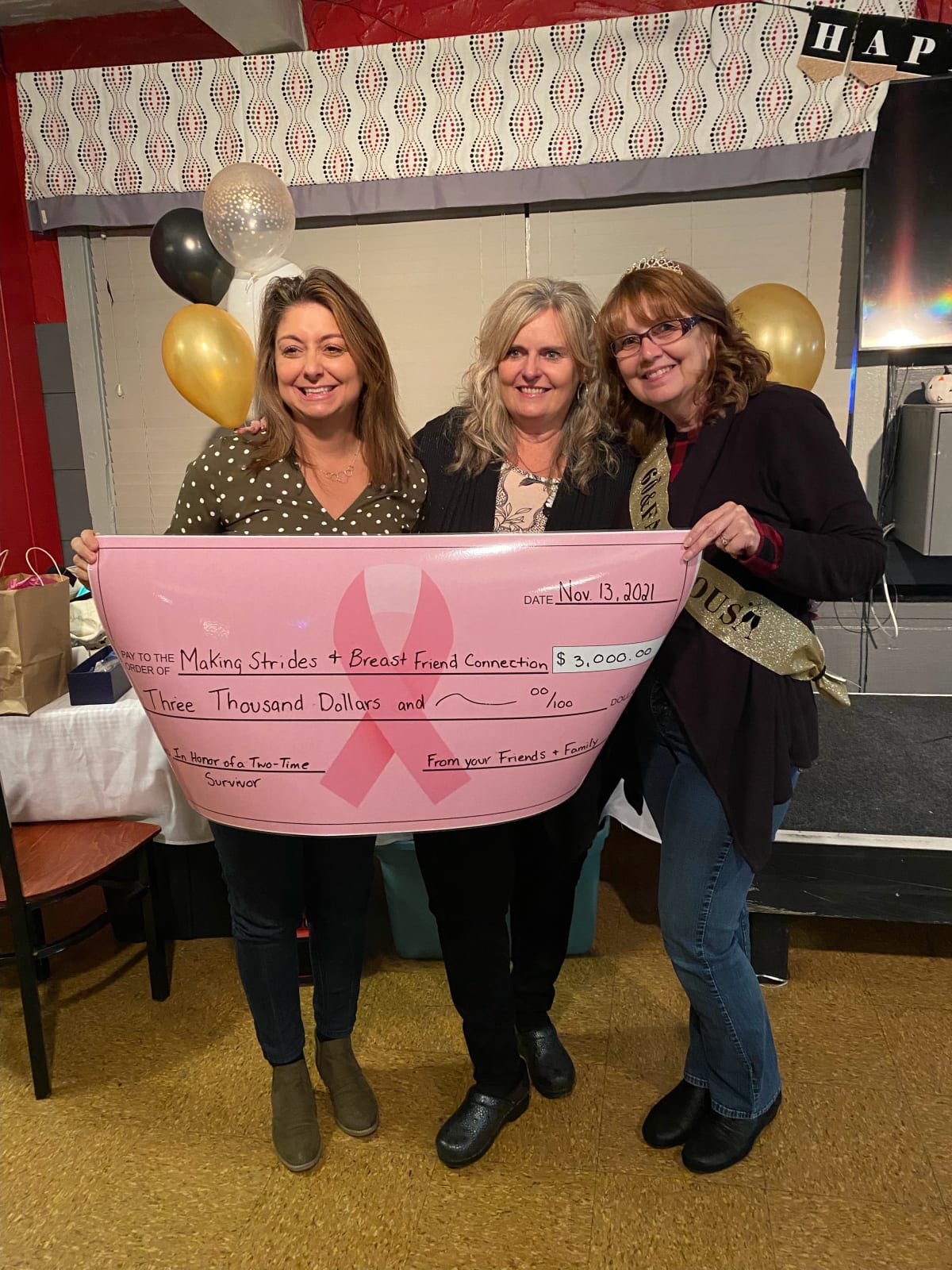 Friends from The Breast Friends Connection sharing a moment together