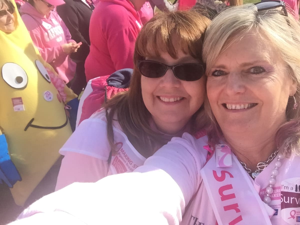 Friends from The Breast Friends Connection sharing a moment together
