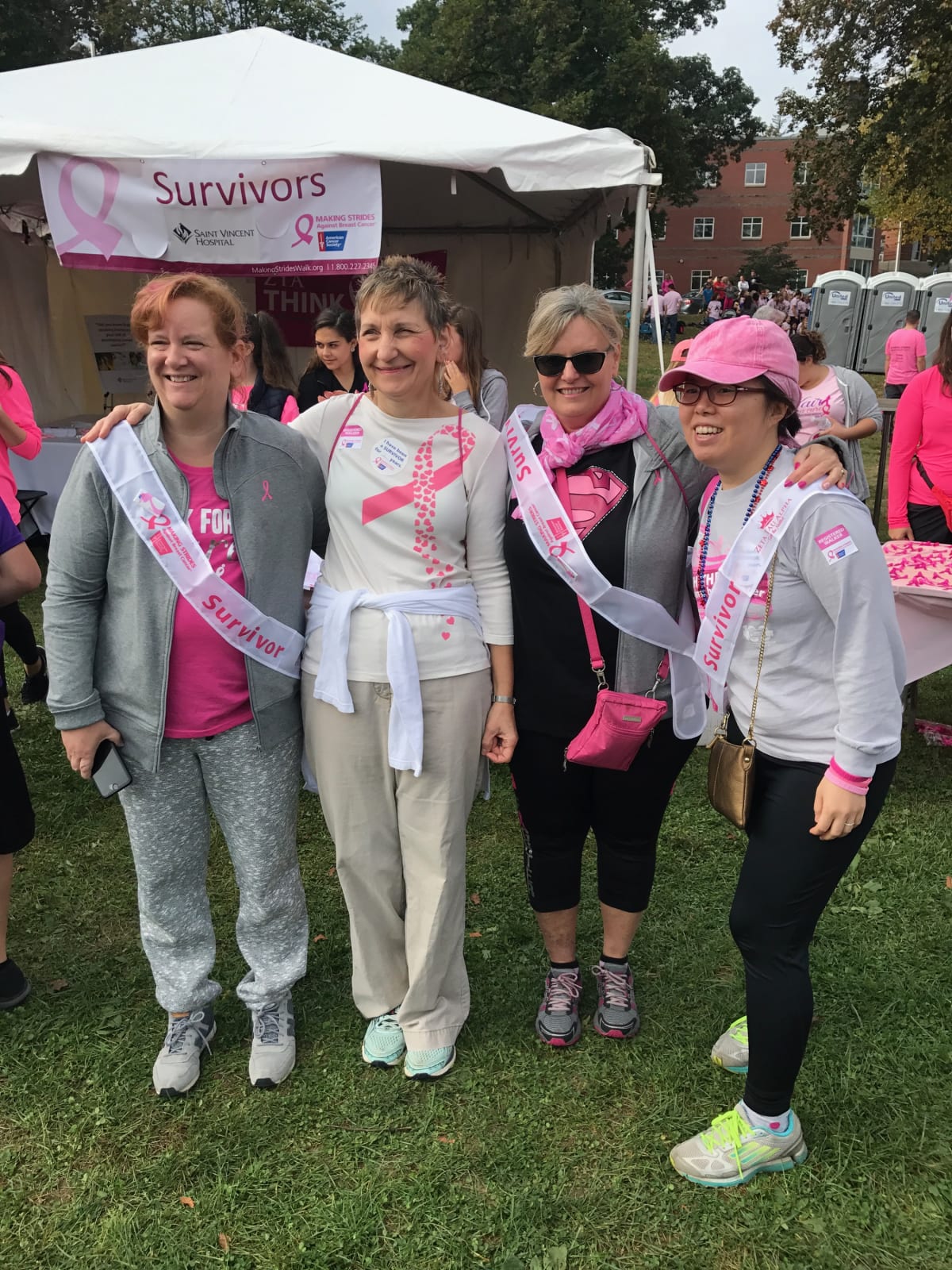 Friends from The Breast Friends Connection sharing a moment together