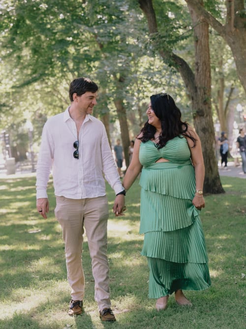 Surprise proposal in Back Bay, Boston