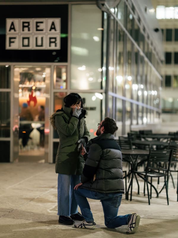 Travis and Grace's proposal in Cambridge