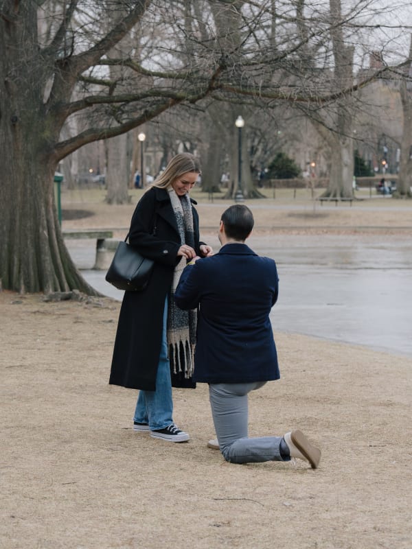 Connor and Katelyn's surprise proposal at Boston Public Garden
