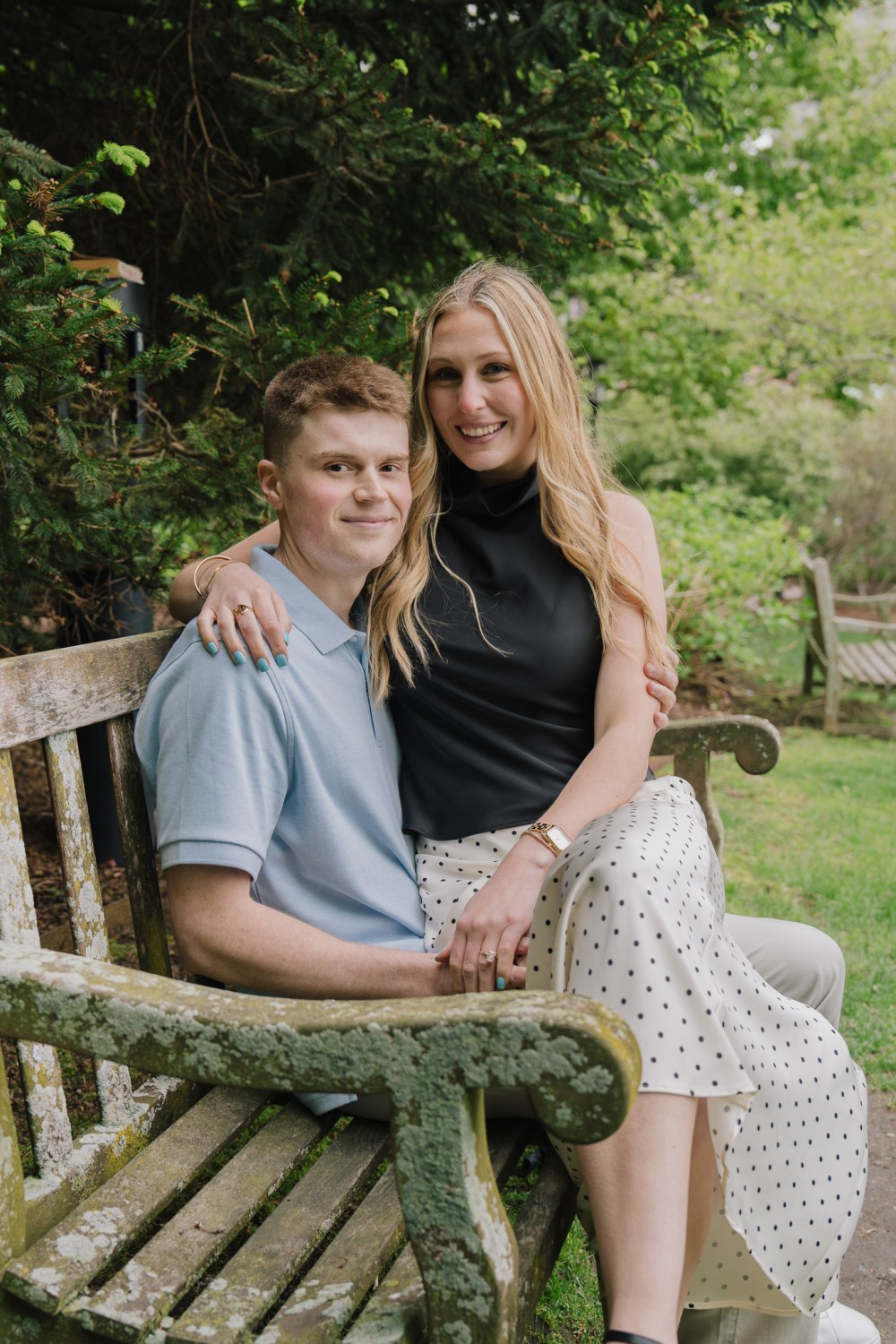 An engagement portrait on the Boston Seaport waterfront