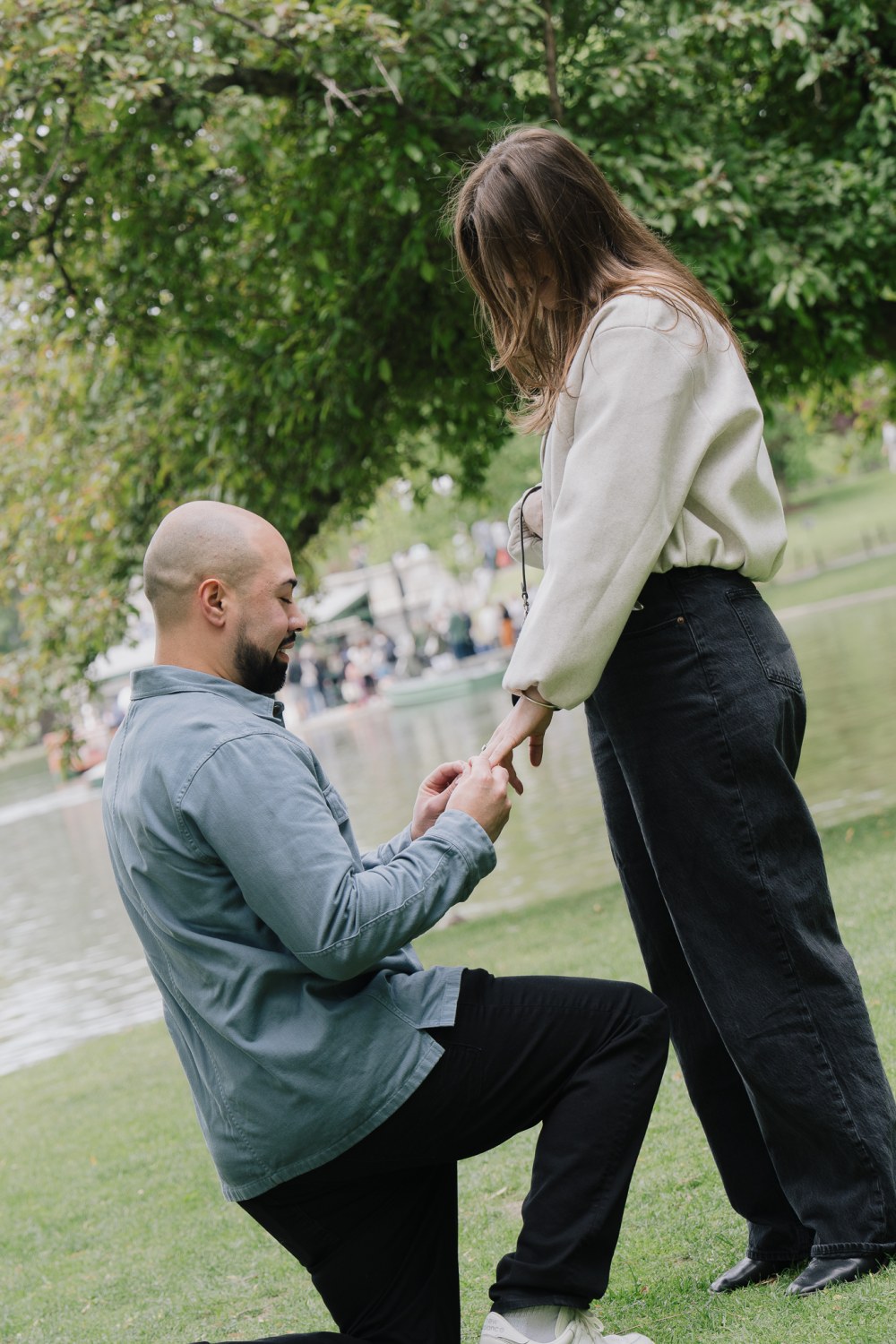 JJ and Payton embracing after the proposal