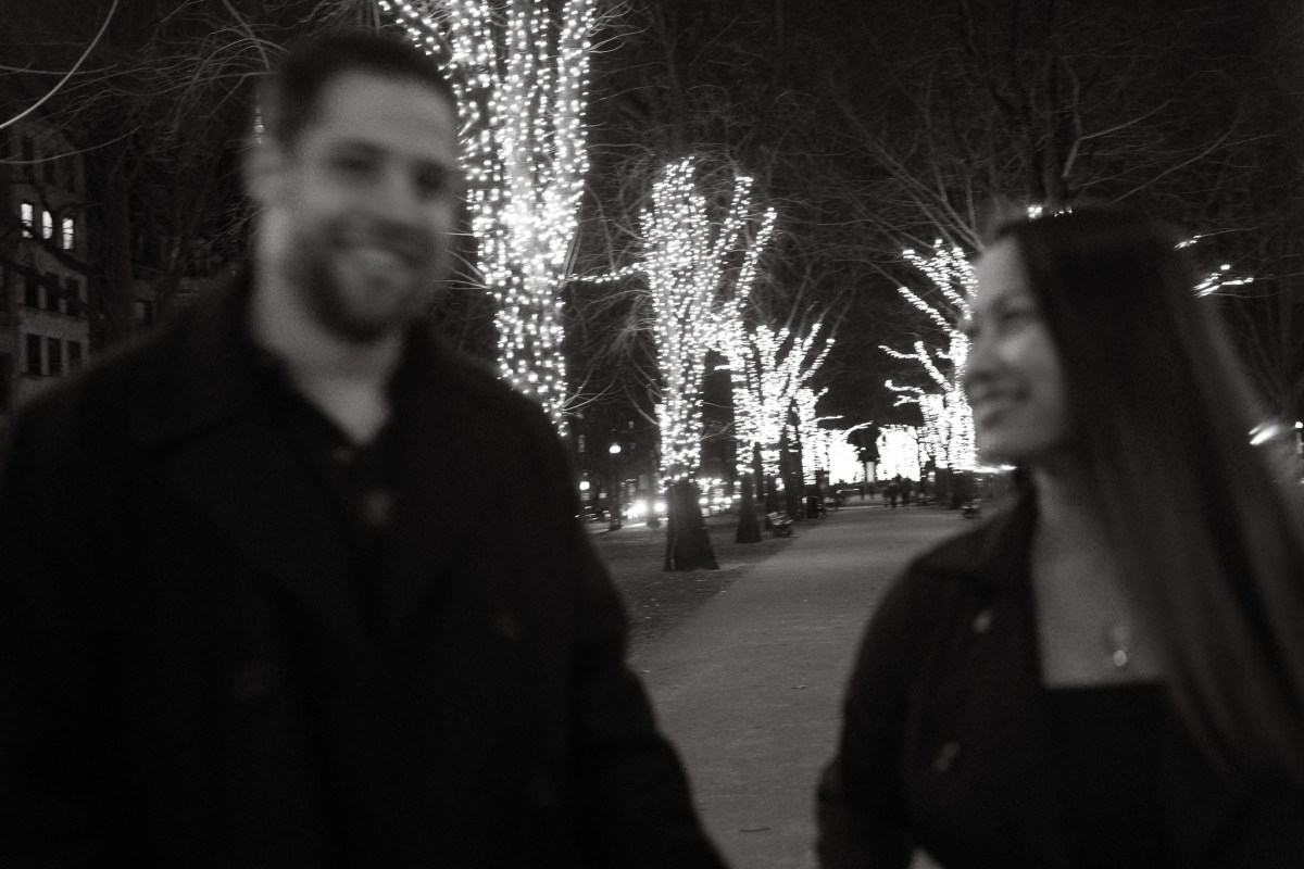 Ryan and Sophanya at the end of their Back Bay portrait session