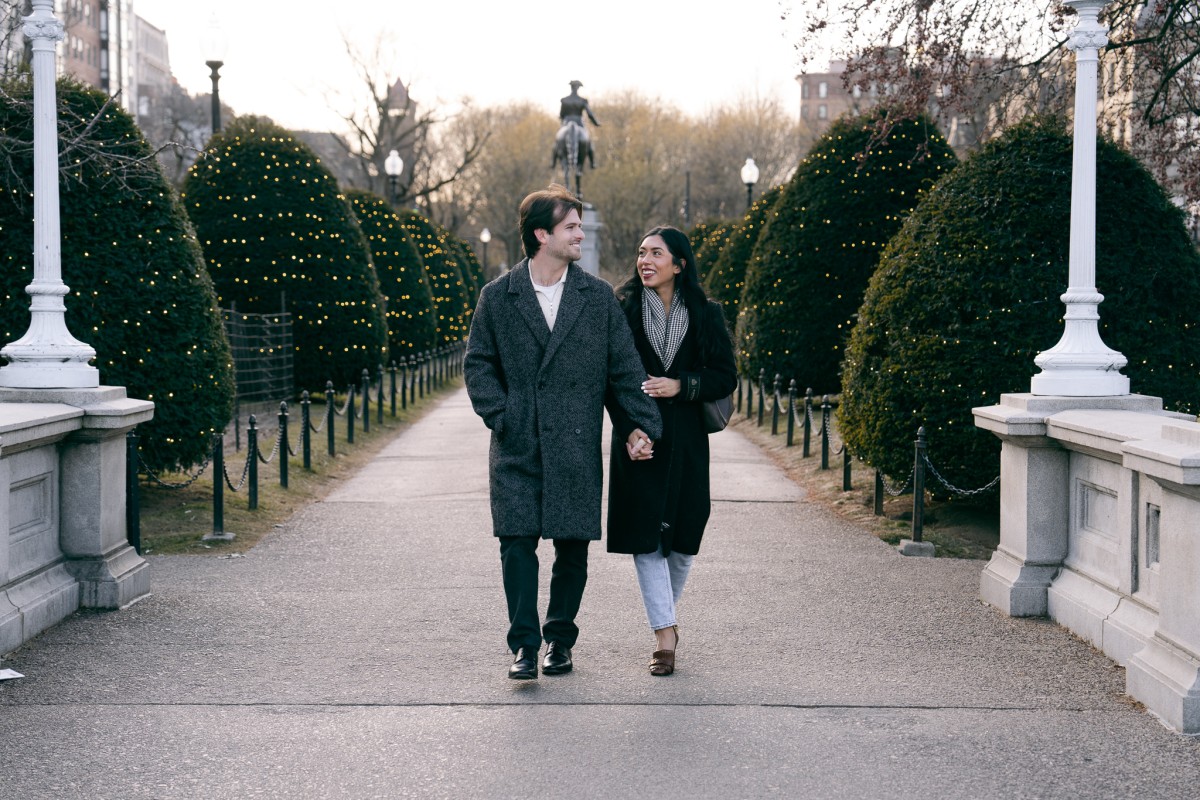Engagement photography in the Boston Public Garden — Weddings by Moe
