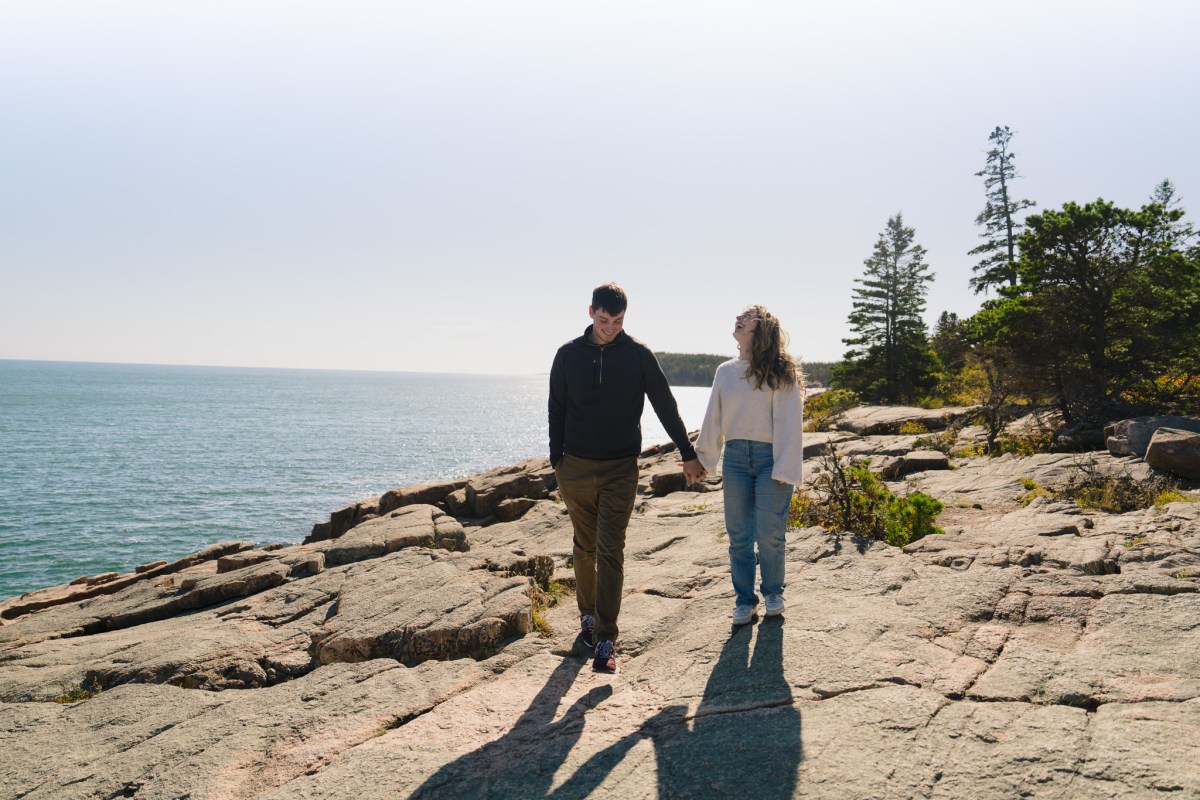 Engagement photography in Acadia National Park — Weddings by Moe