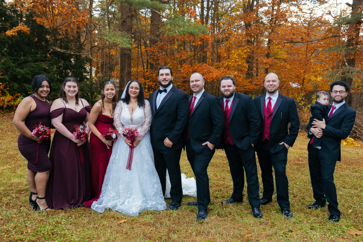 Tony and Mary at the end of their intimate Massachusetts wedding day