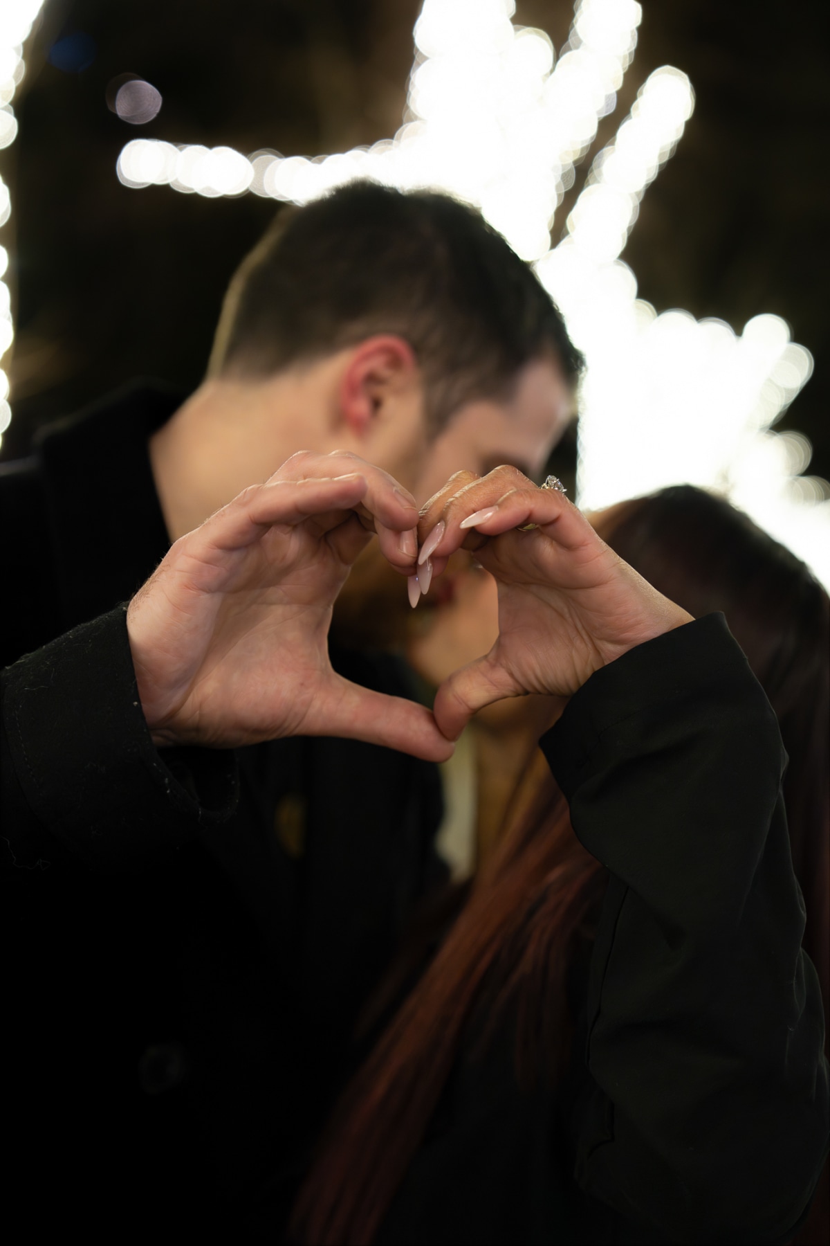 Ryan and Sophanya walking in Back Bay after their proposal