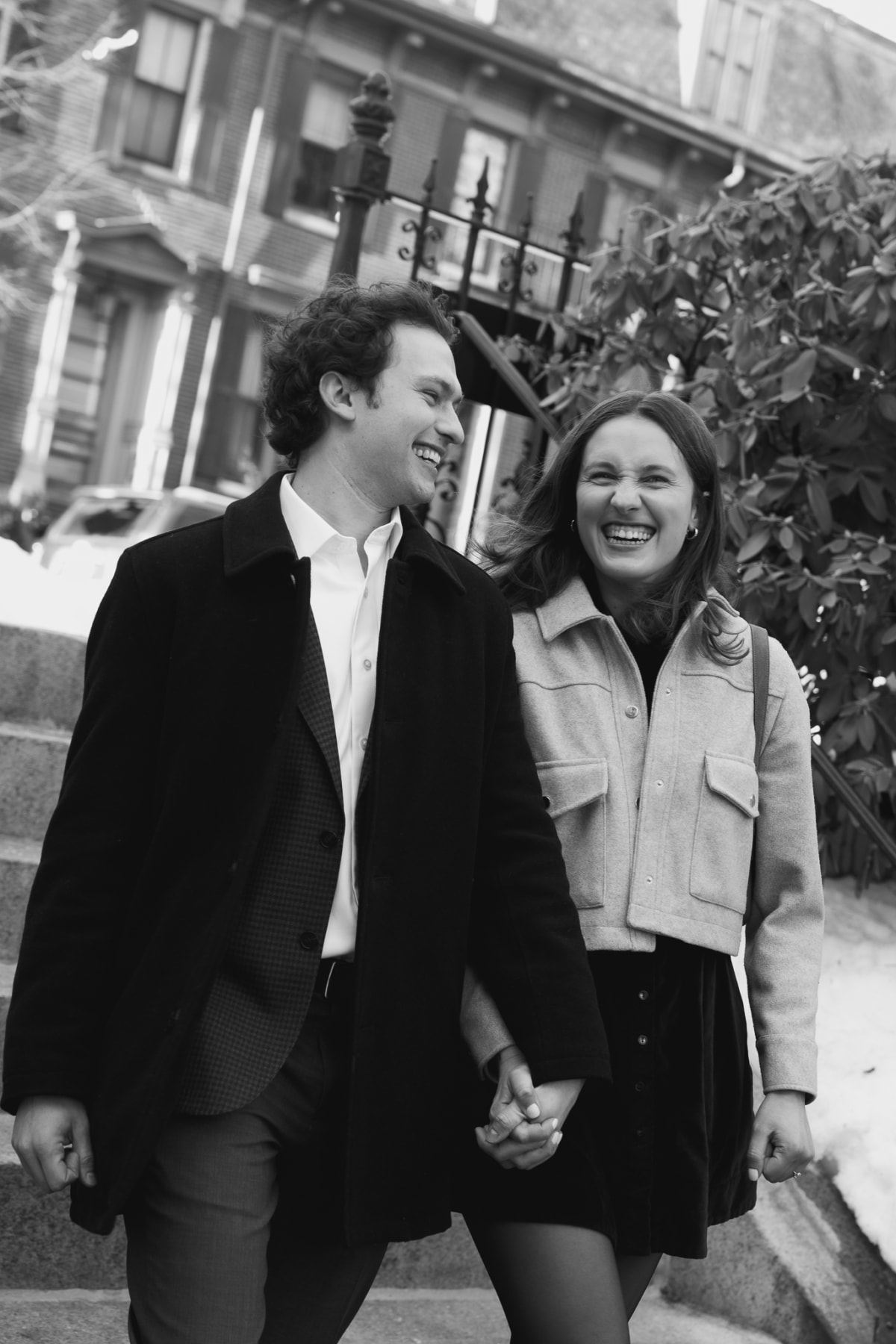 Gabe and Morgan during their post-proposal portrait session