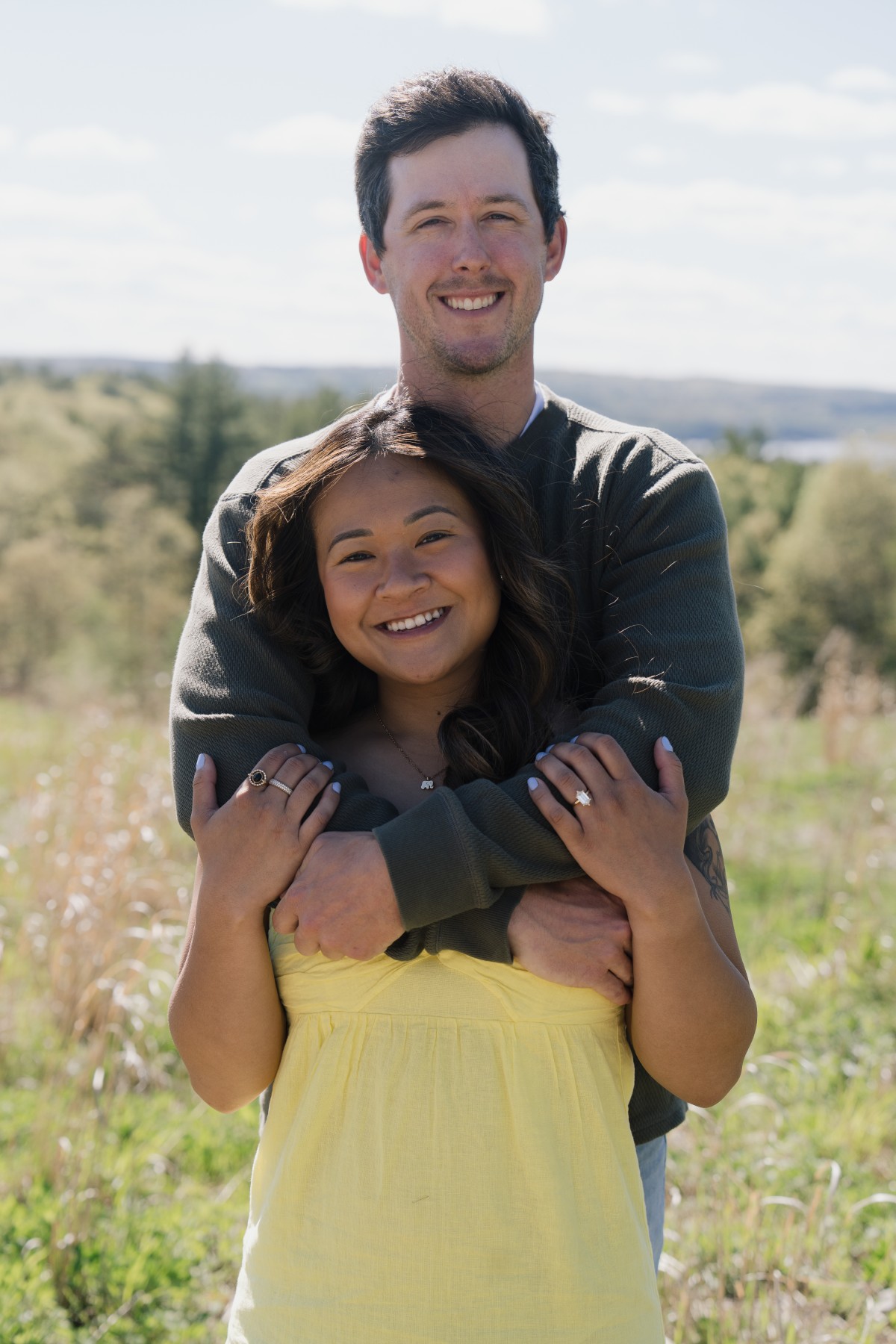 Colin and Nikkie in the Garden after the proposal