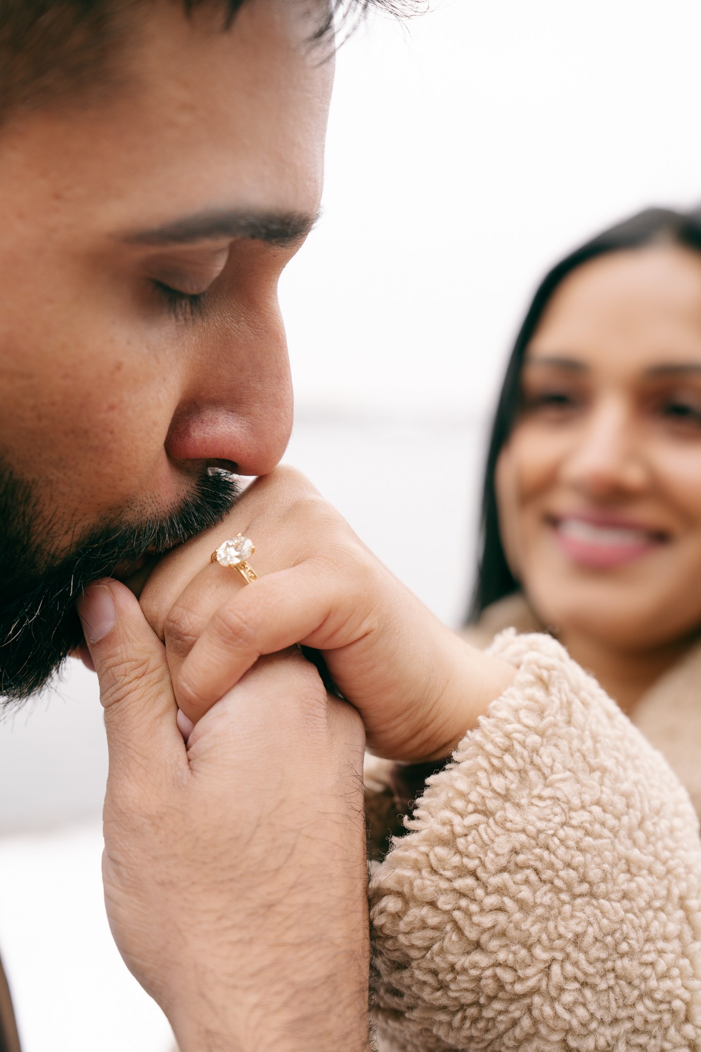 An engagement session on the Boston Seaport waterfront