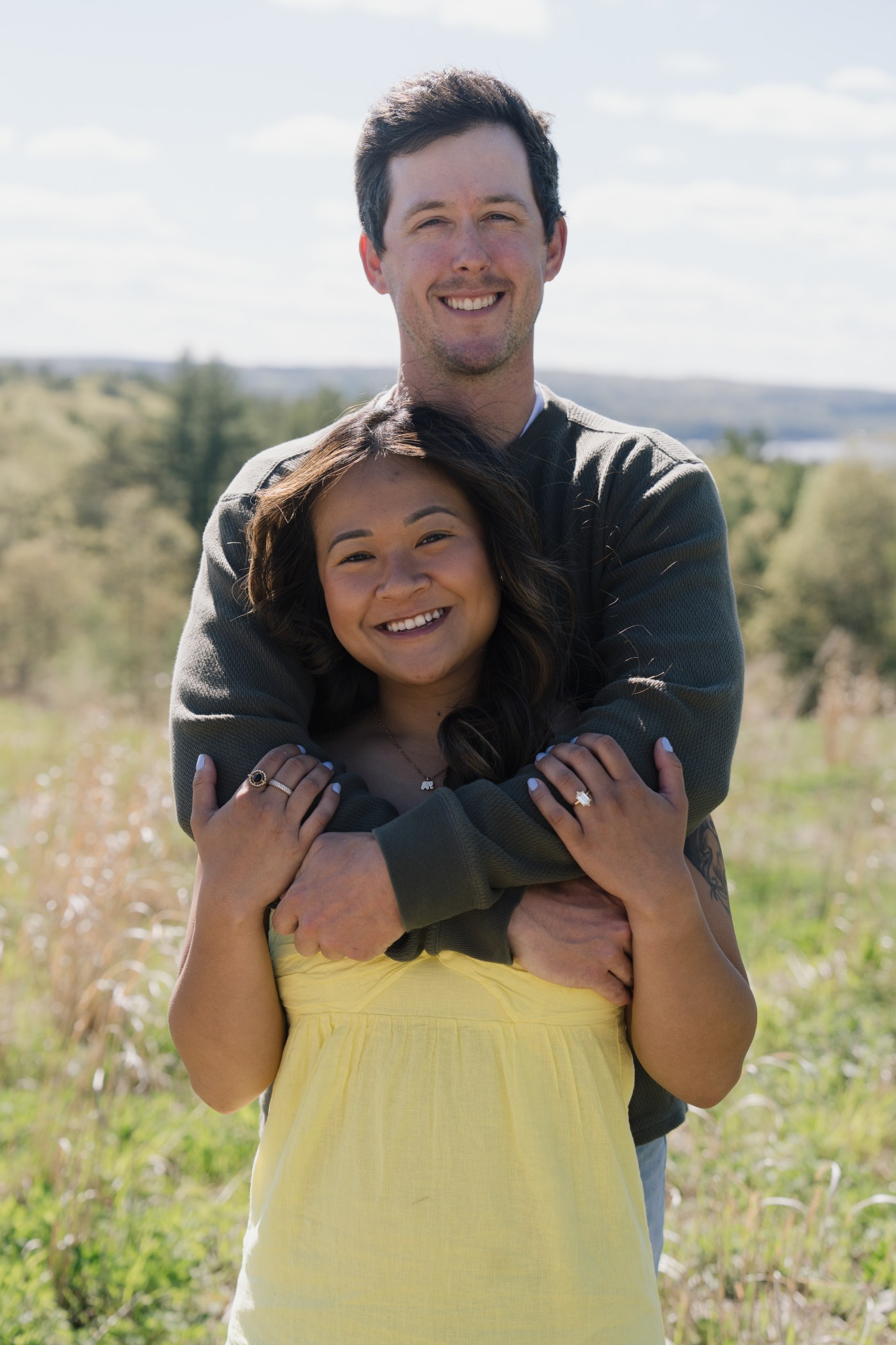 Colin and Nikkie during an engagement session at the New England Botanic Garden at Tower Hill in Boylston, Massachusetts
