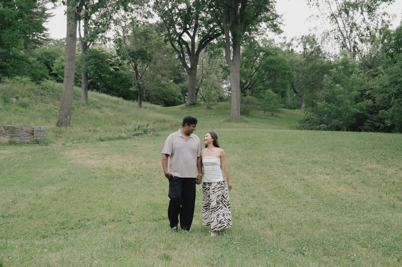 An engagement session at the Arnold Arboretum in Boston