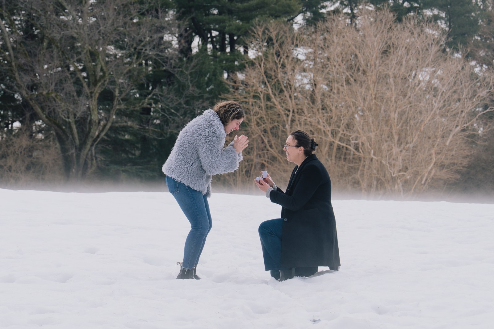 The moment before Laura proposes