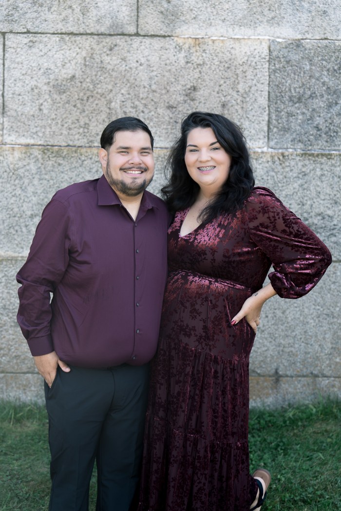 Victor and Makayla close together at Castle Island