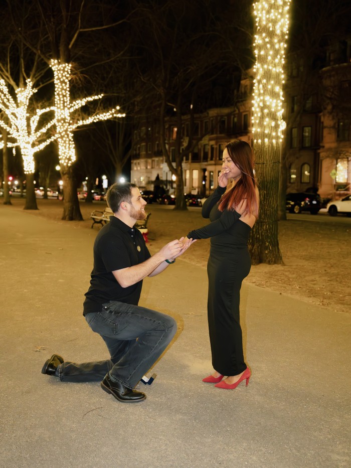 Back Bay engagement photography in Boston