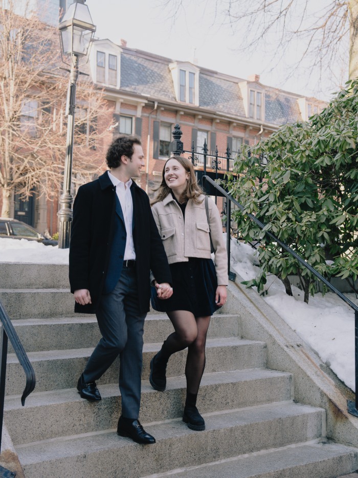 South End engagement photography in Boston
