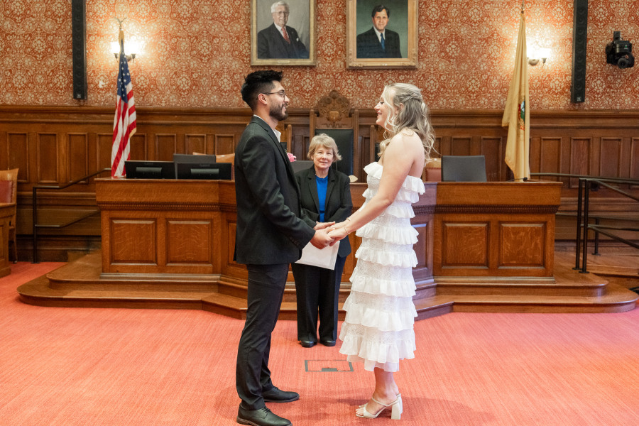 Ceremony moment at the altar