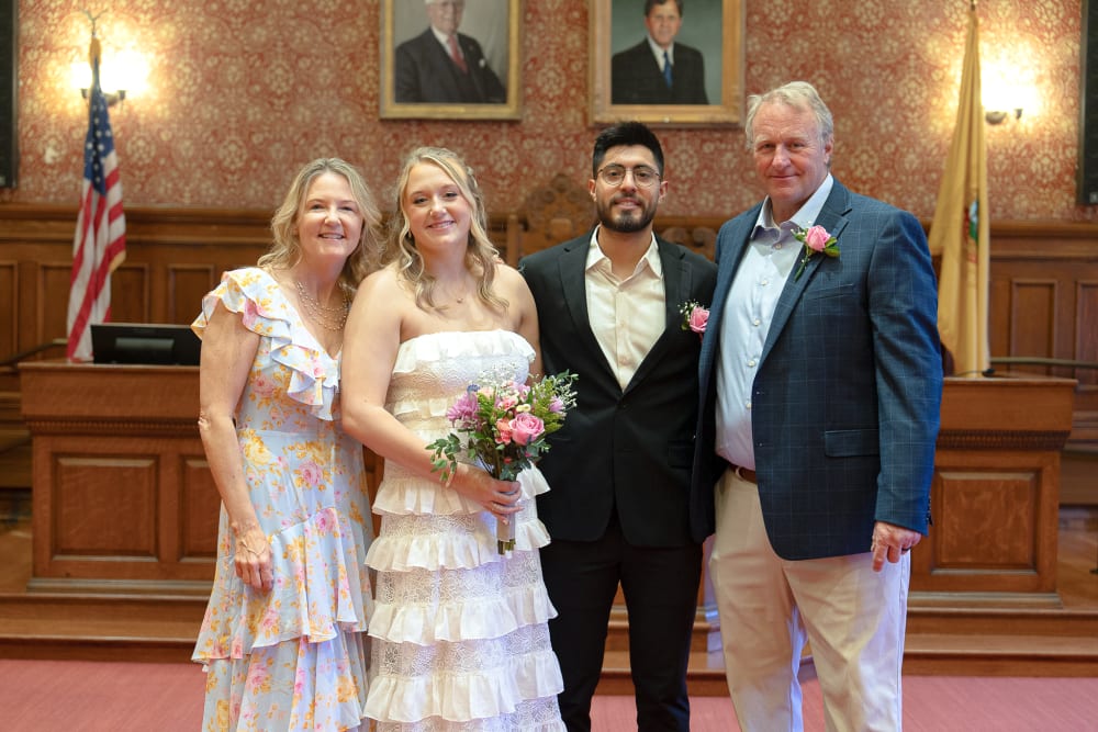 Family wedding portrait