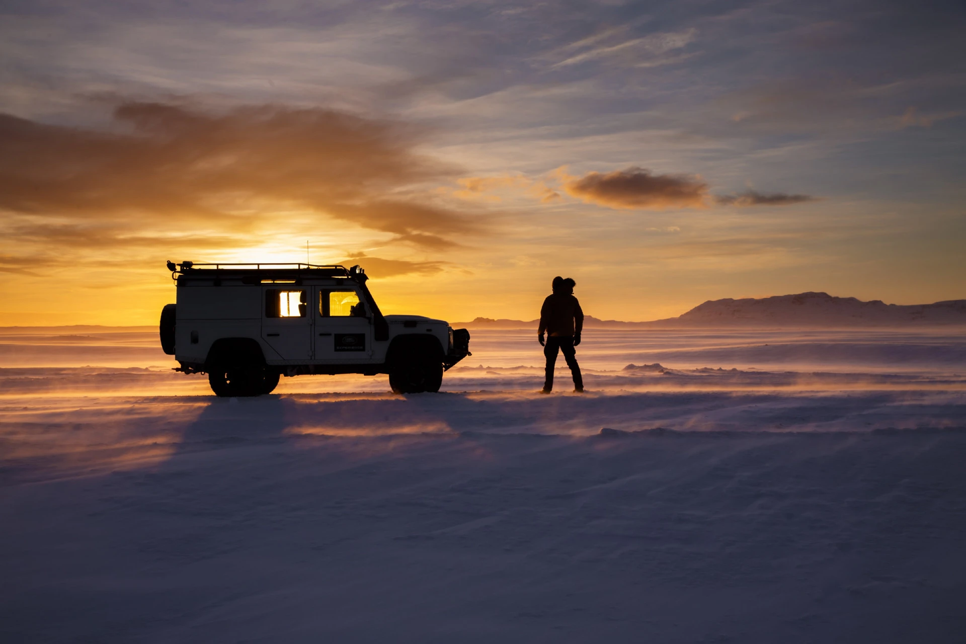 Glacier sunset