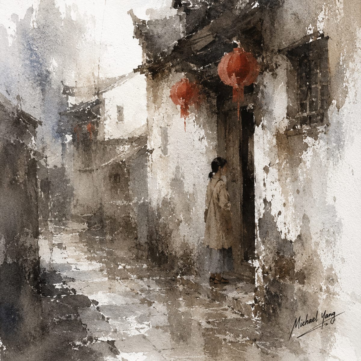 巷陌靜影