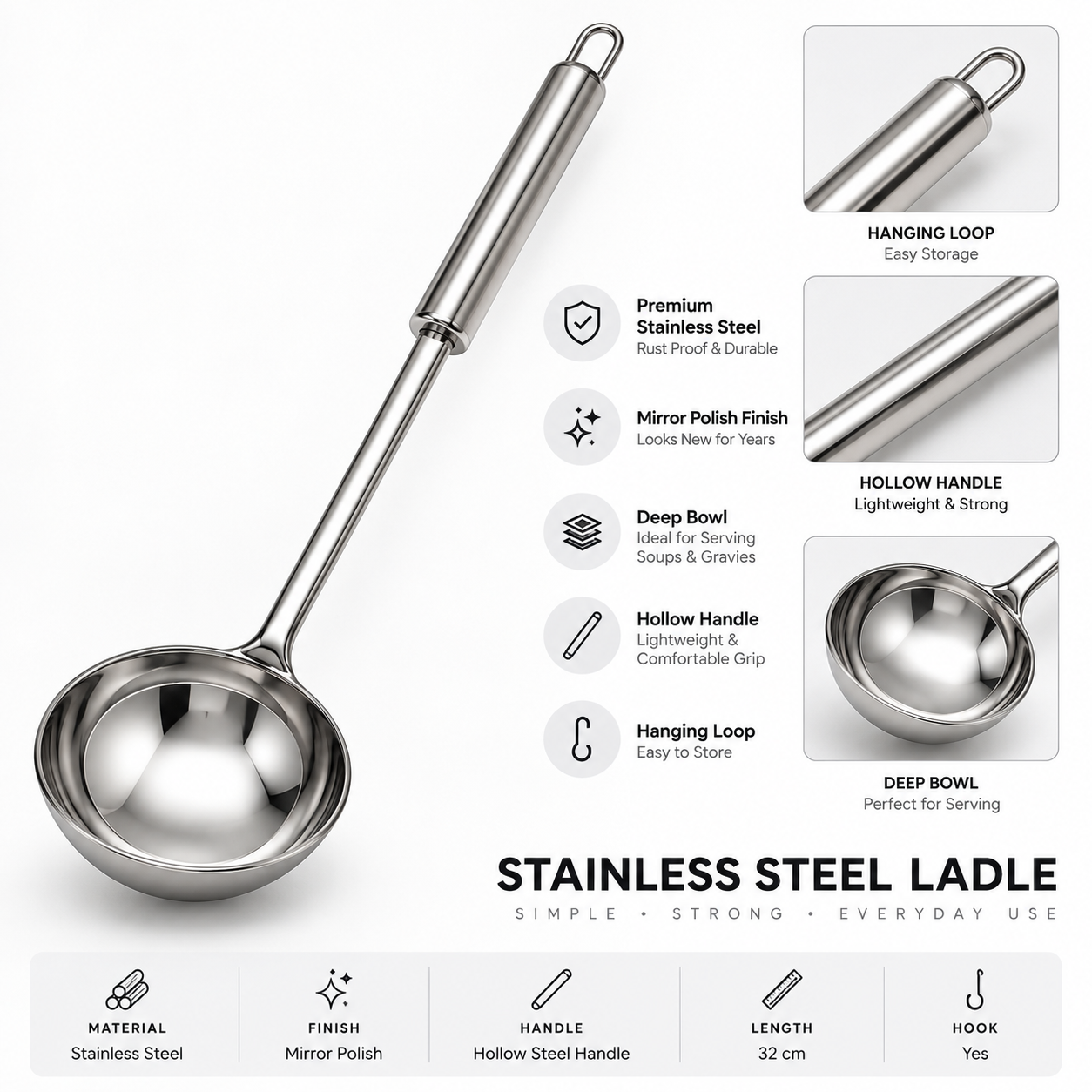 Stainless Steel Ladle