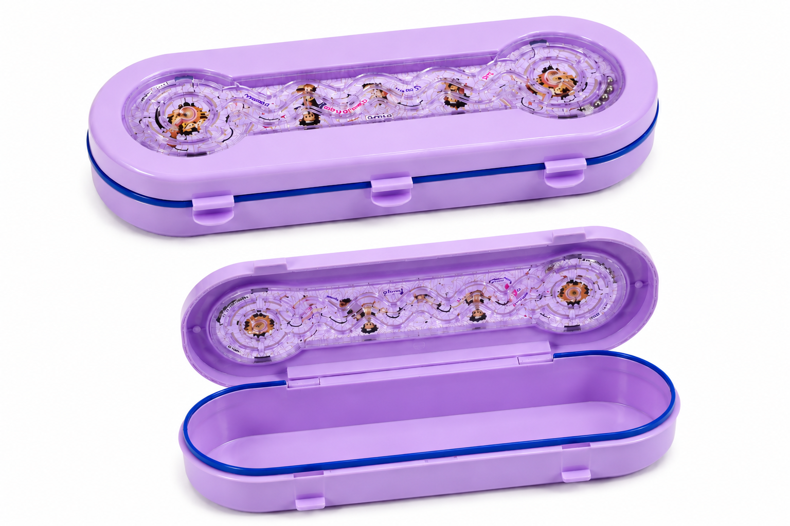 Plastic Pencil Box — Violet