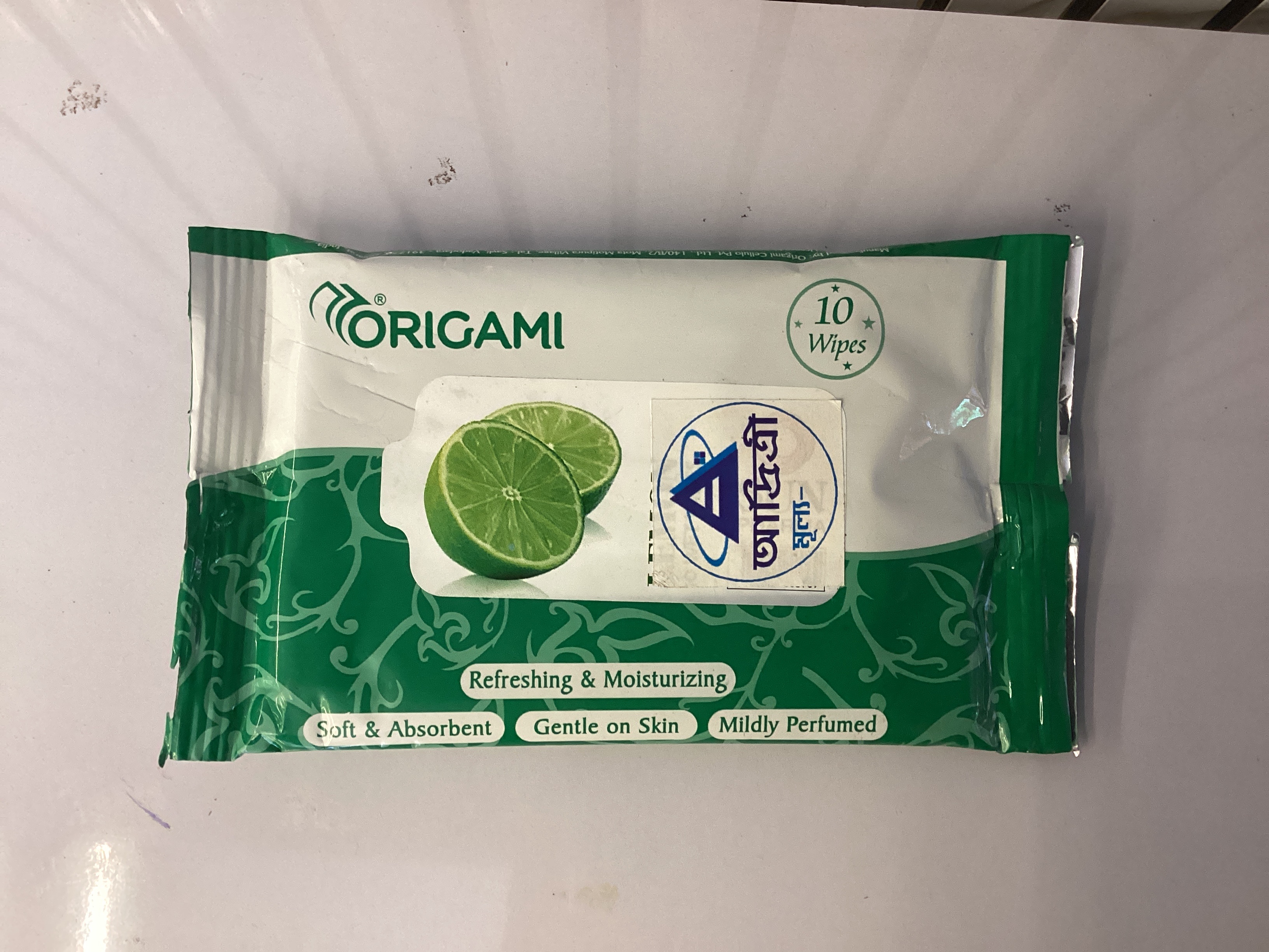 Origami Wet Wipes (Pack of 10 Wipes)