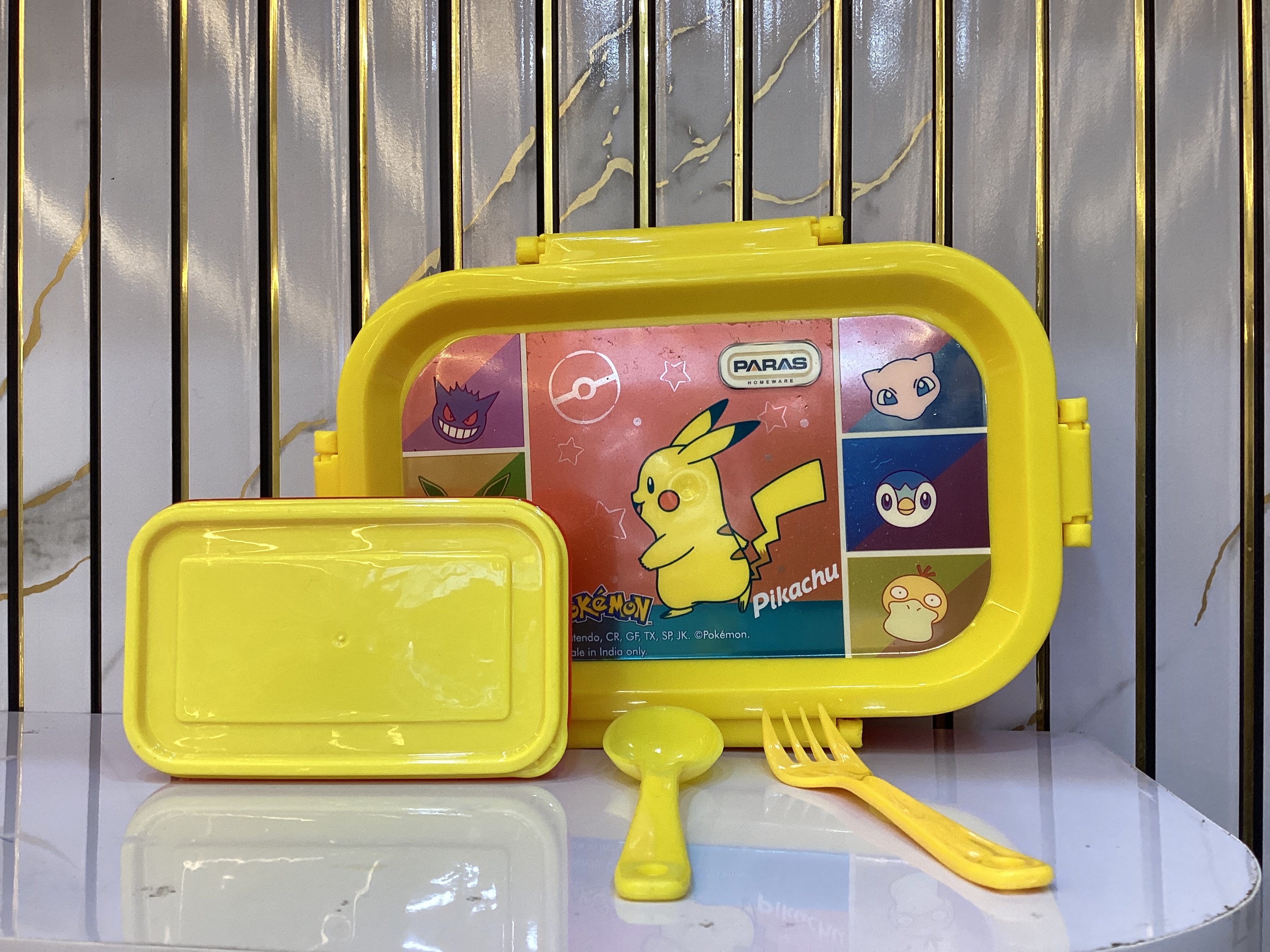 Paras Kids Winkies Printed Lunch Box — Yellow-Red