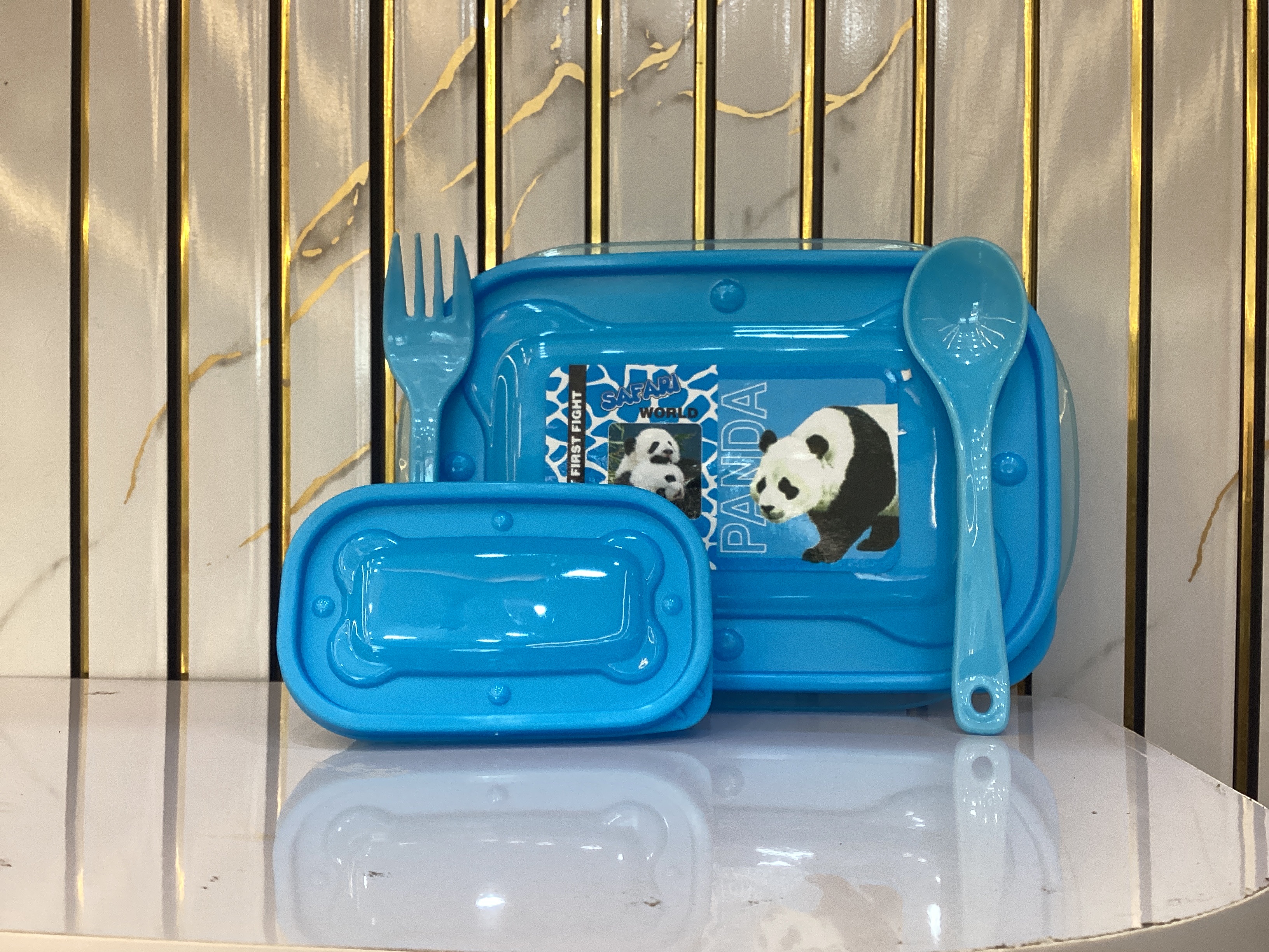 Paras Crackle 500 Lunch Box (Safari World) — Blue