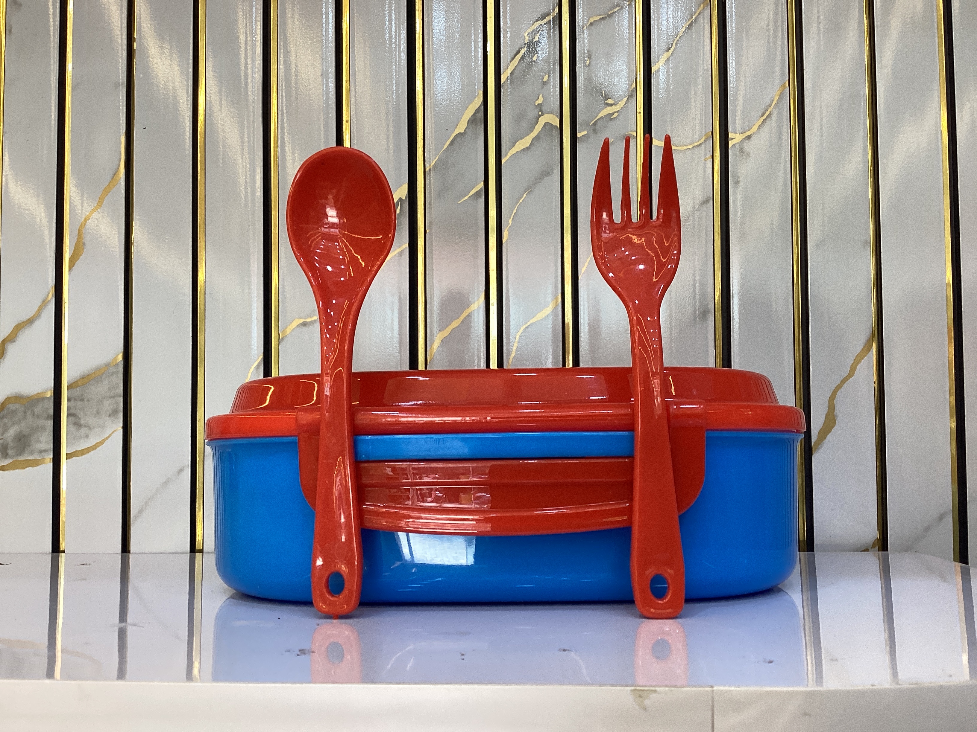 Paras Too Yummy Plastic Lunch Box — Blue
