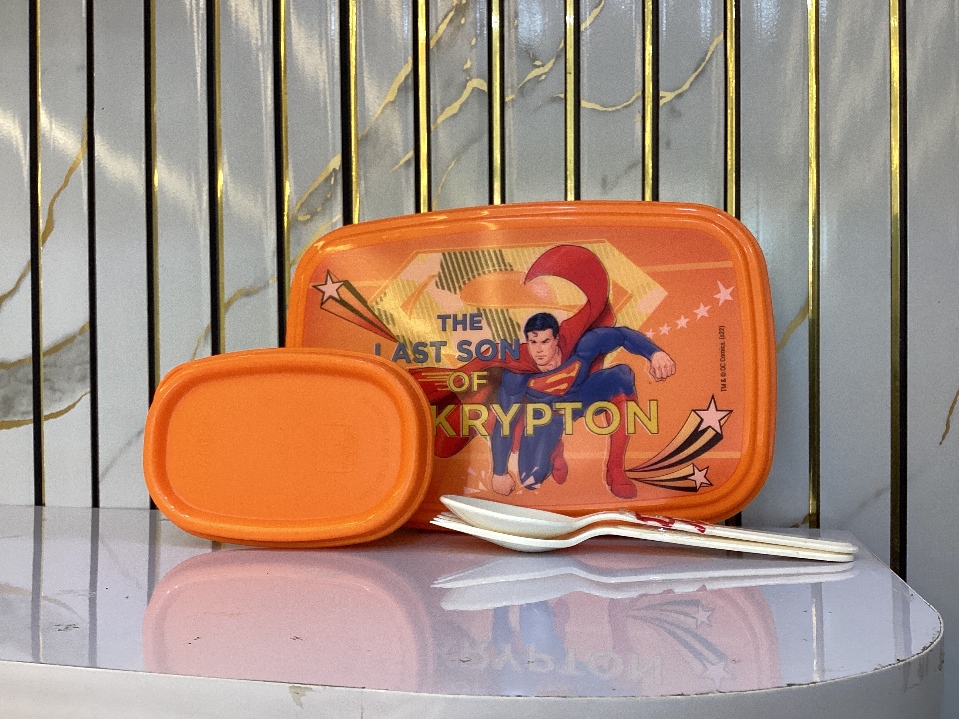 Milton Fun Time Plastic Tiffin Box — Orange