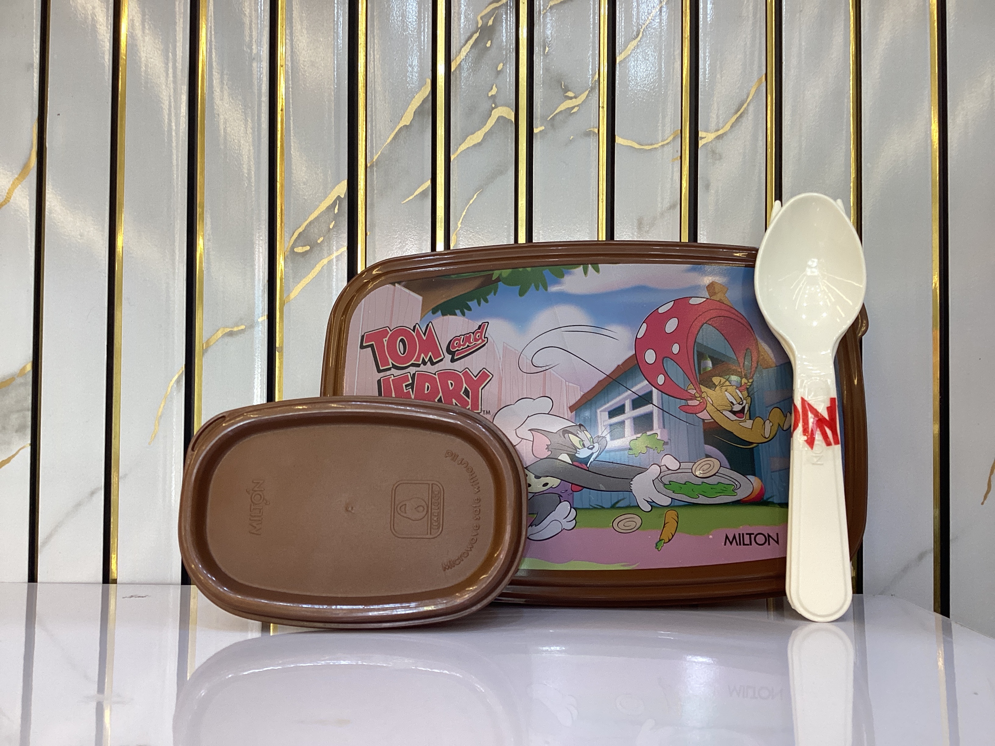 Milton Fun Time Plastic Tiffin Box — Brown