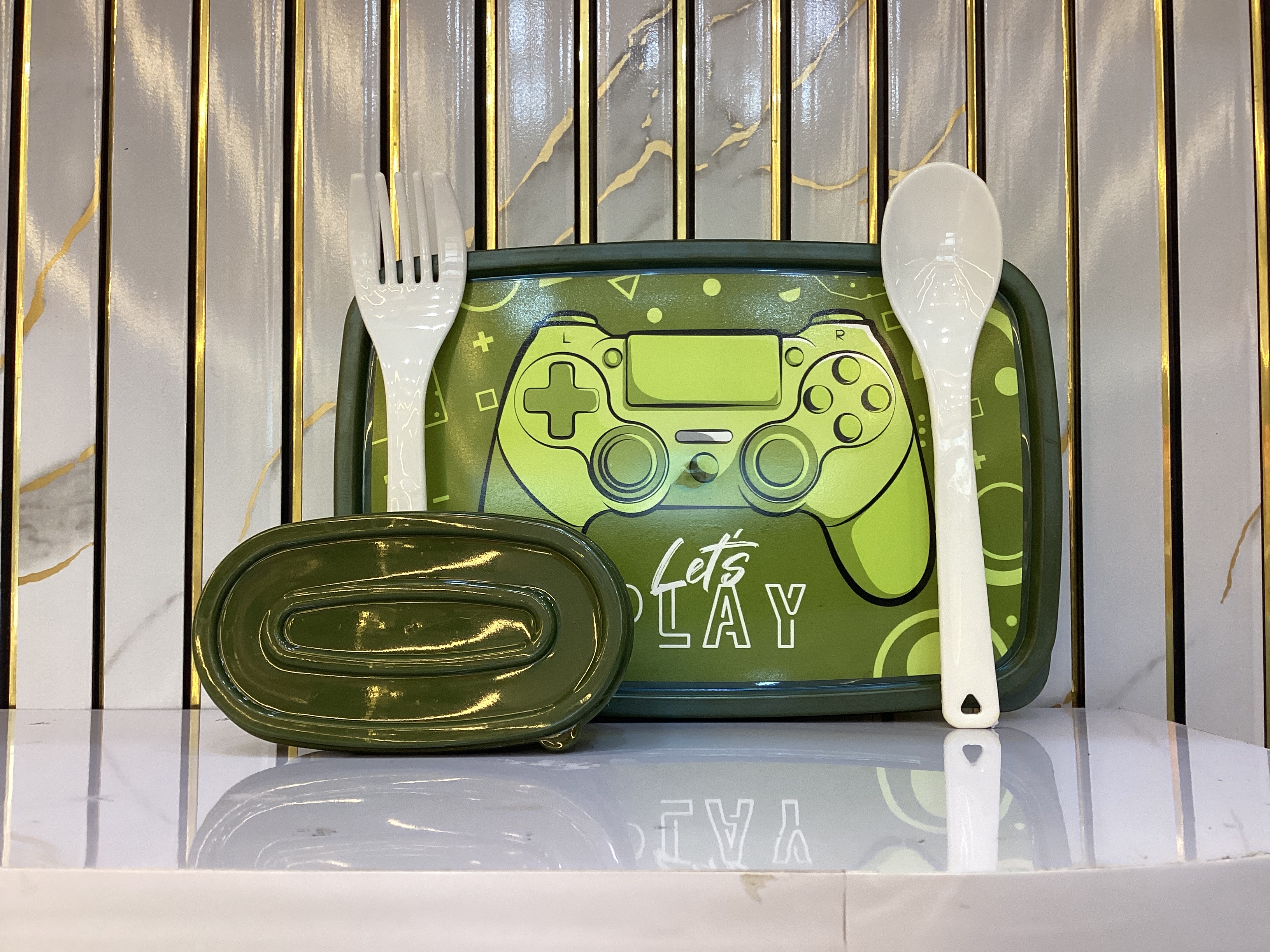 Paras Supra Plastic Lunch Box — Green