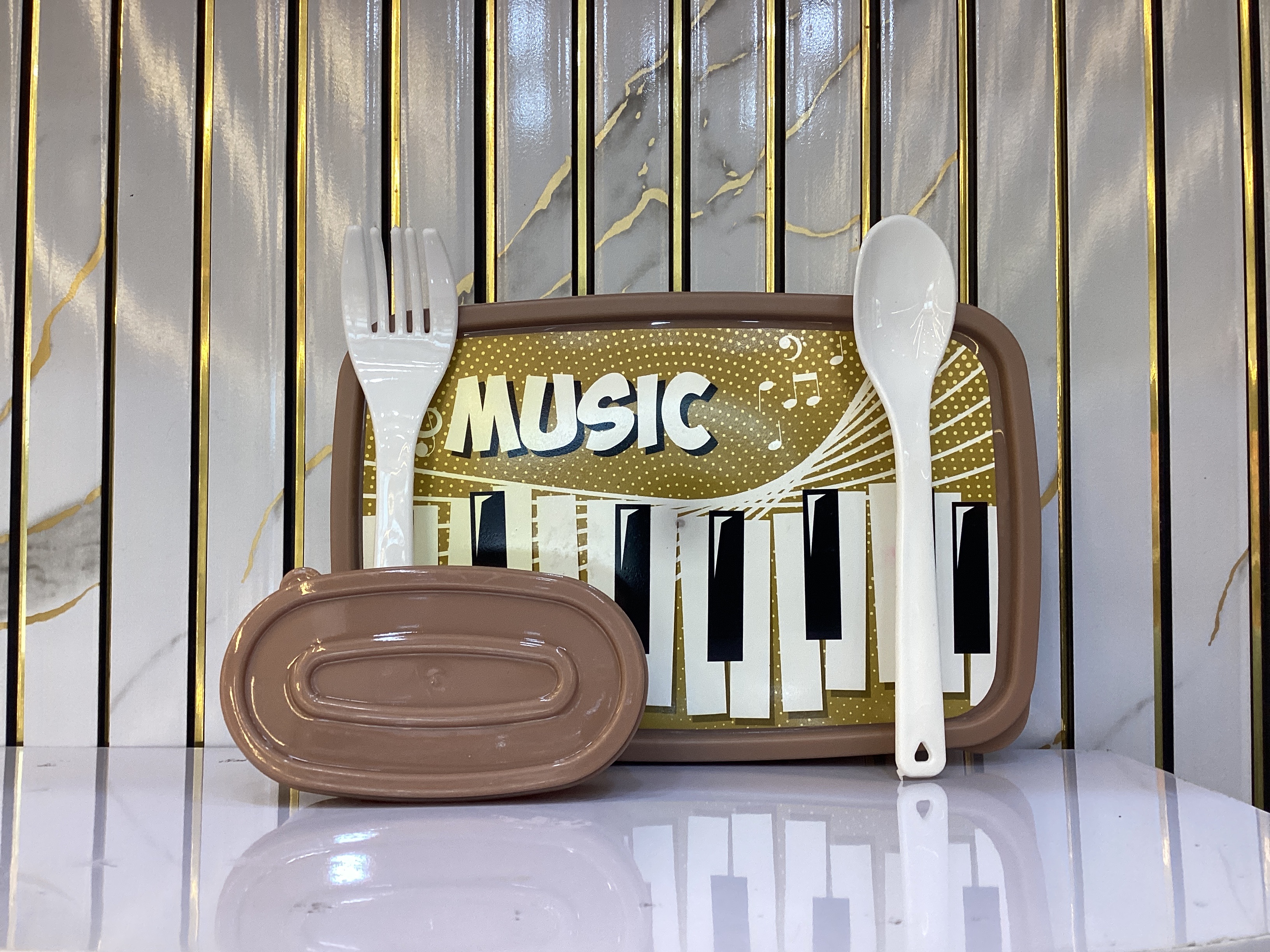 Paras Supra Plastic Lunch Box — Brown