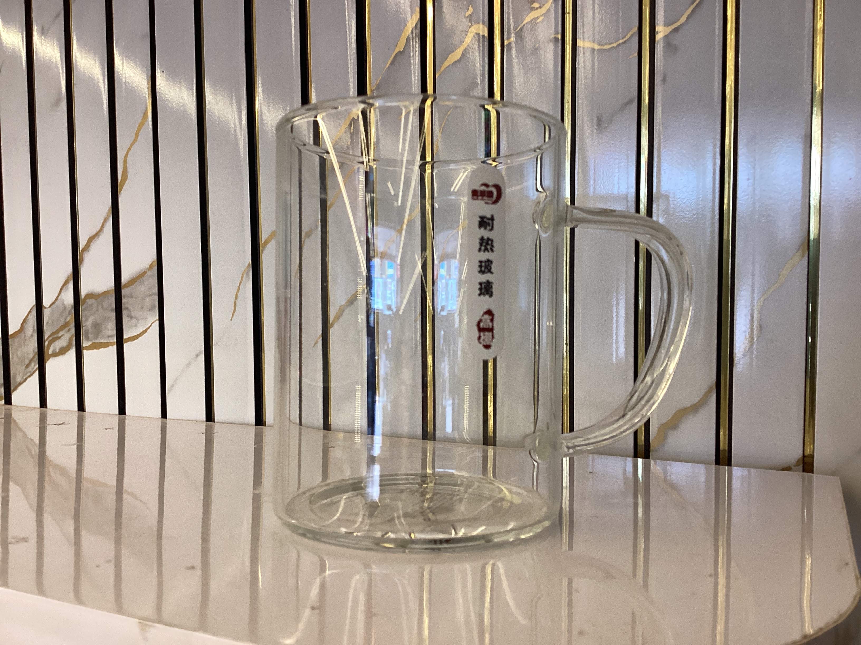 Premium Transparent Tea Mug With Handle 450 ml