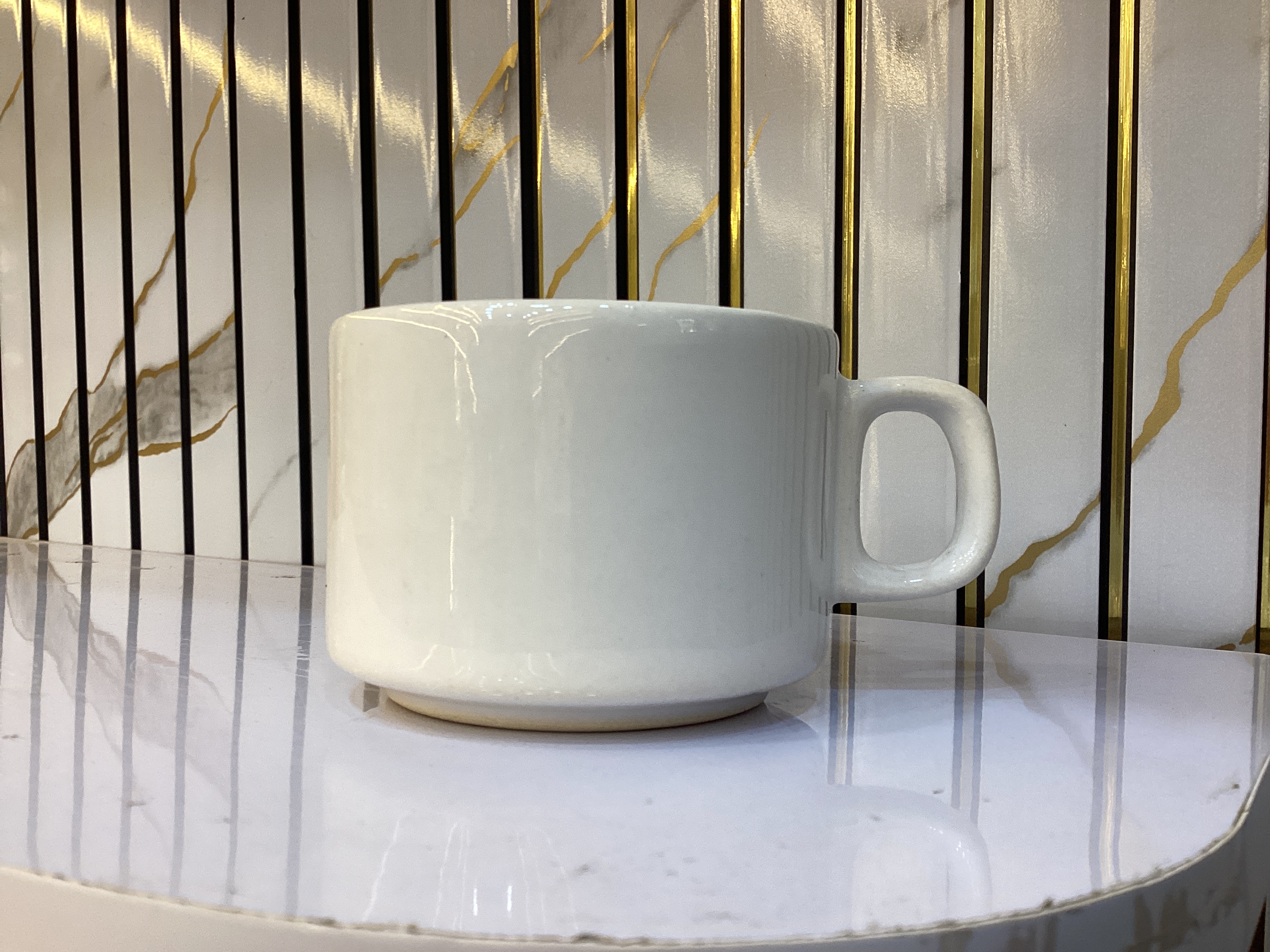 Ivory Ceramic Tea Cup White