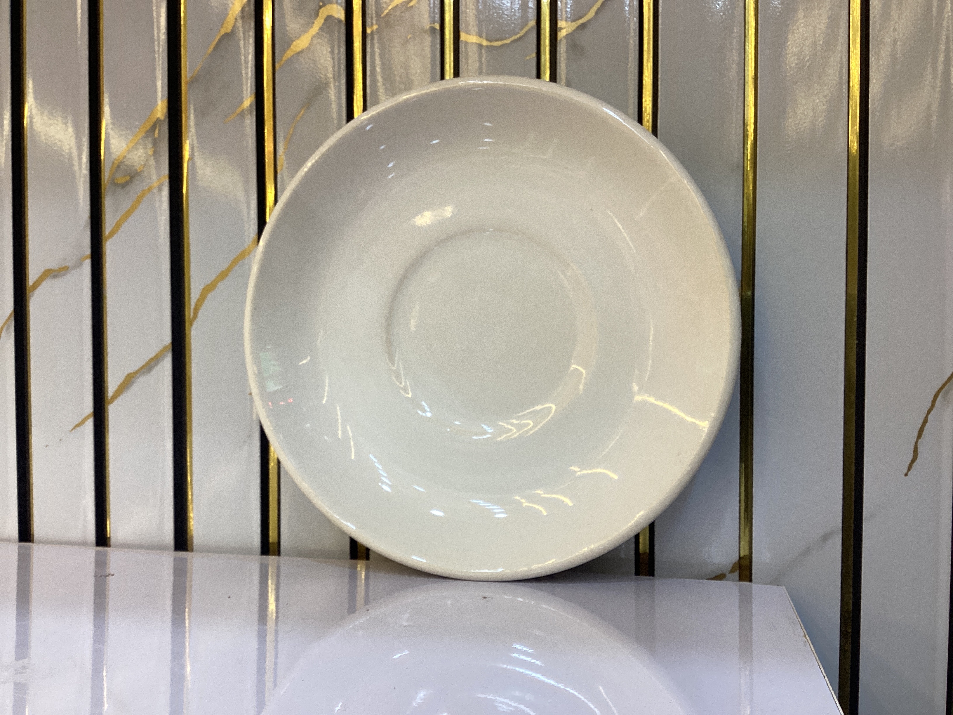 Ivory Ceramic Tea Plate White