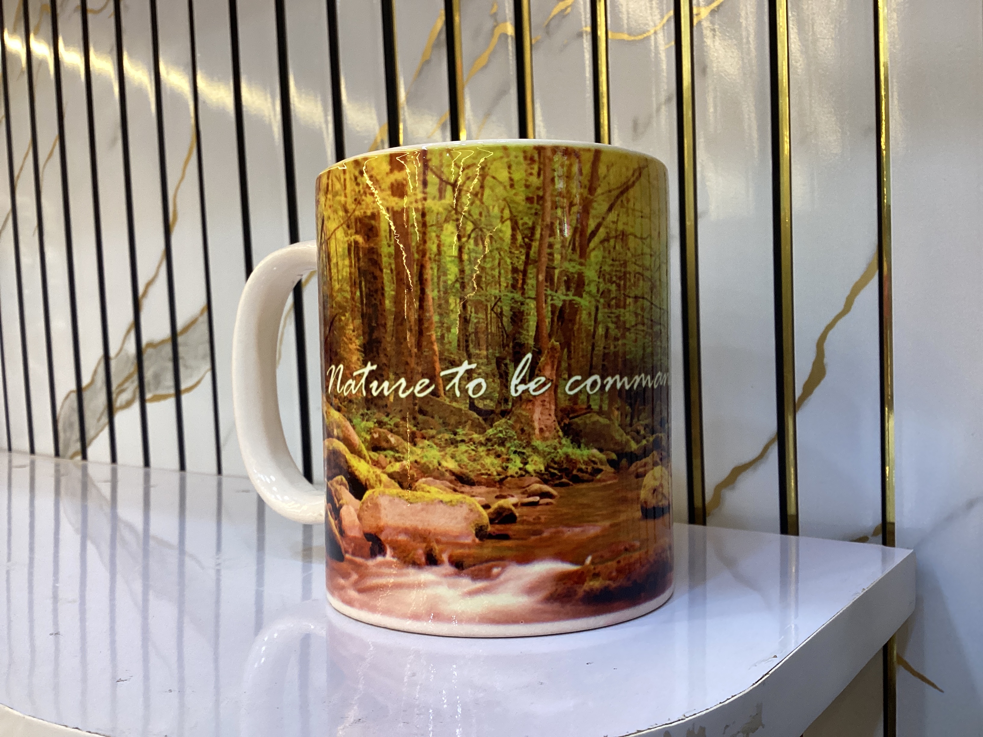Printed Ceramic Coffee Mug 400ml — Nature