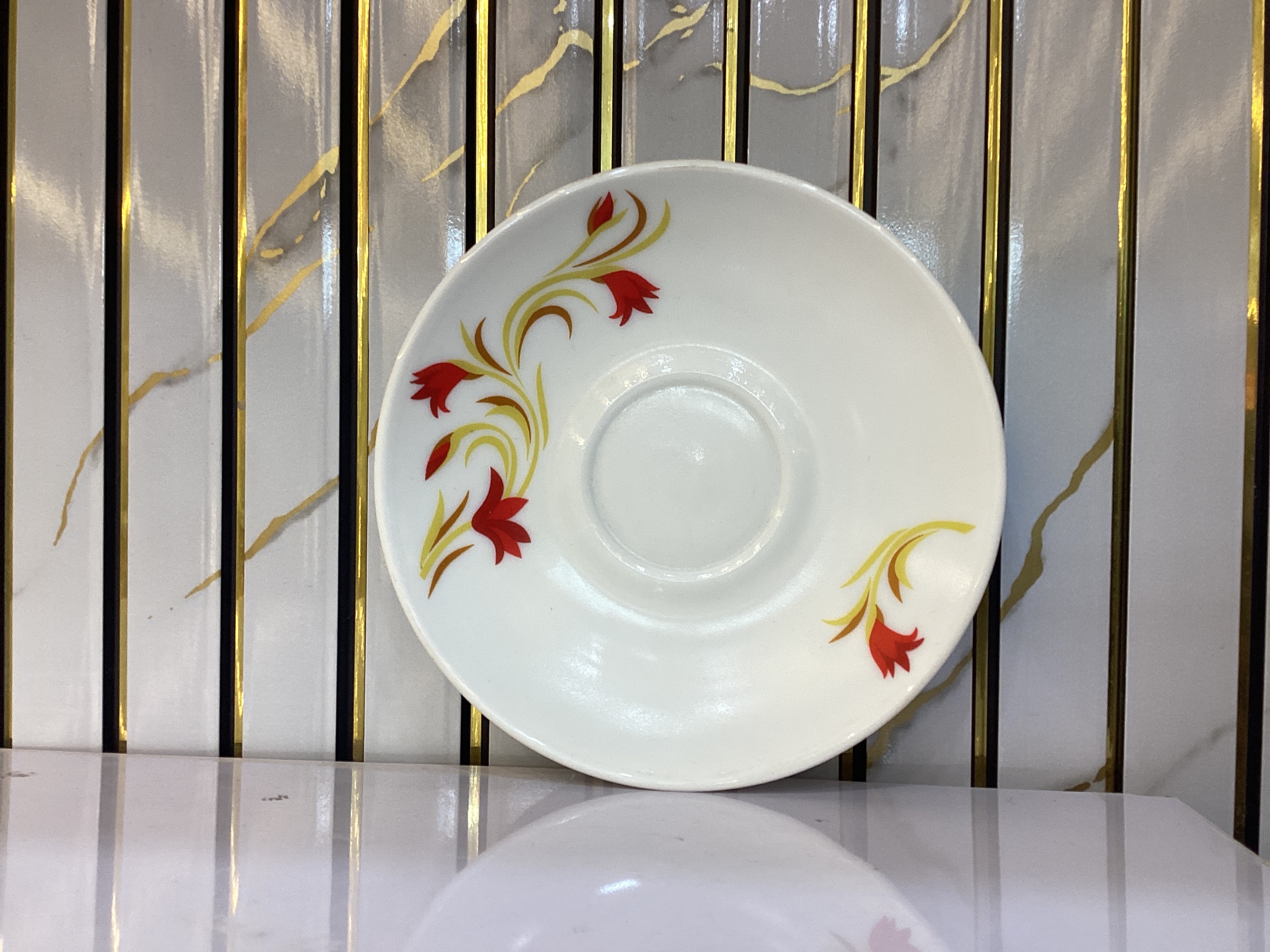 Borosil Larah Ceramic Floral Printed Cup Saucer