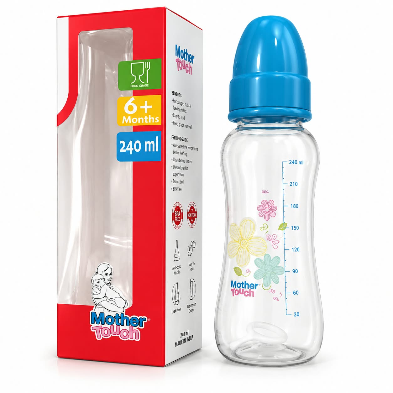 RFL Mother Touch Fantacy Baby Feeding Bottle — Blue / 240ml