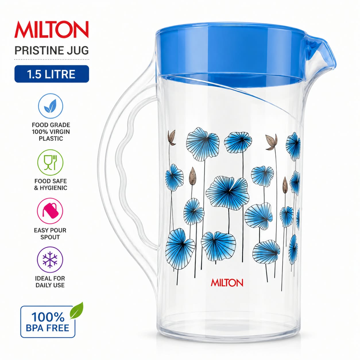 Milton H2O Water Jug 1.5 — Blue